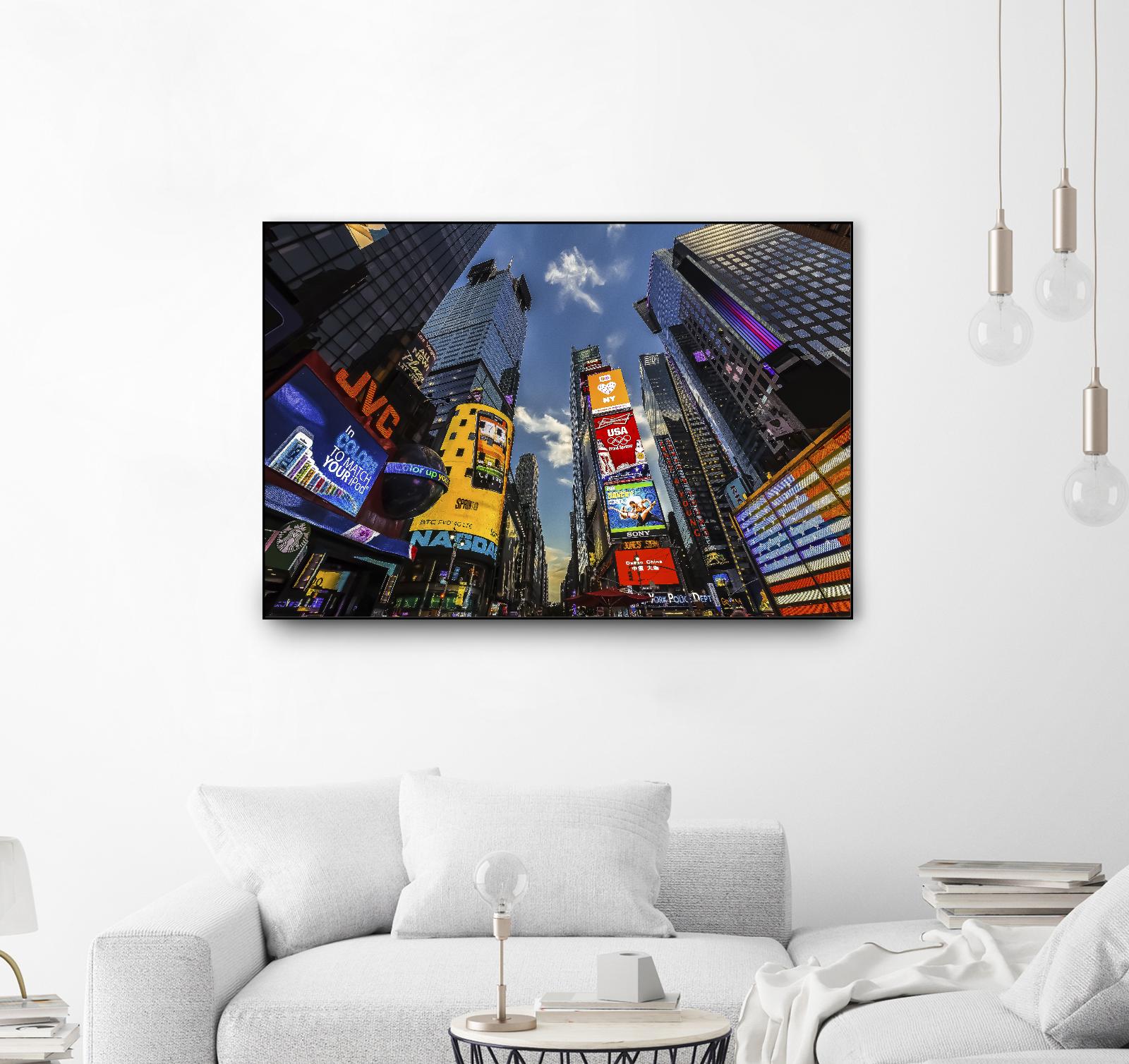 Times Square Towers by Guilliame Gaudet on GIANT ART - black city scene