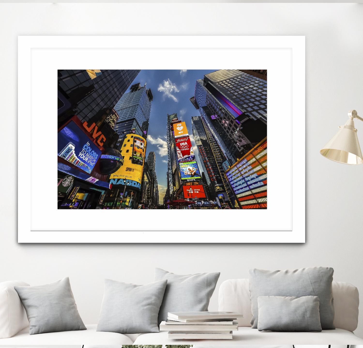 Times Square Towers by Guilliame Gaudet on GIANT ART - black city scene