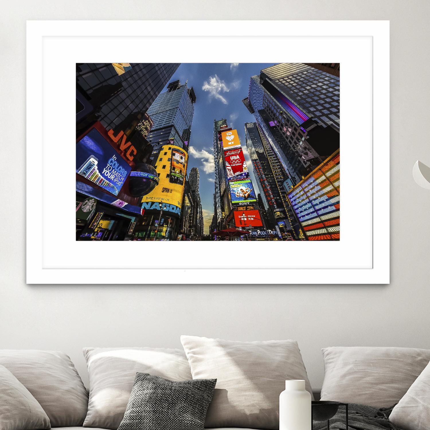 Times Square Towers by Guilliame Gaudet on GIANT ART - black city scene
