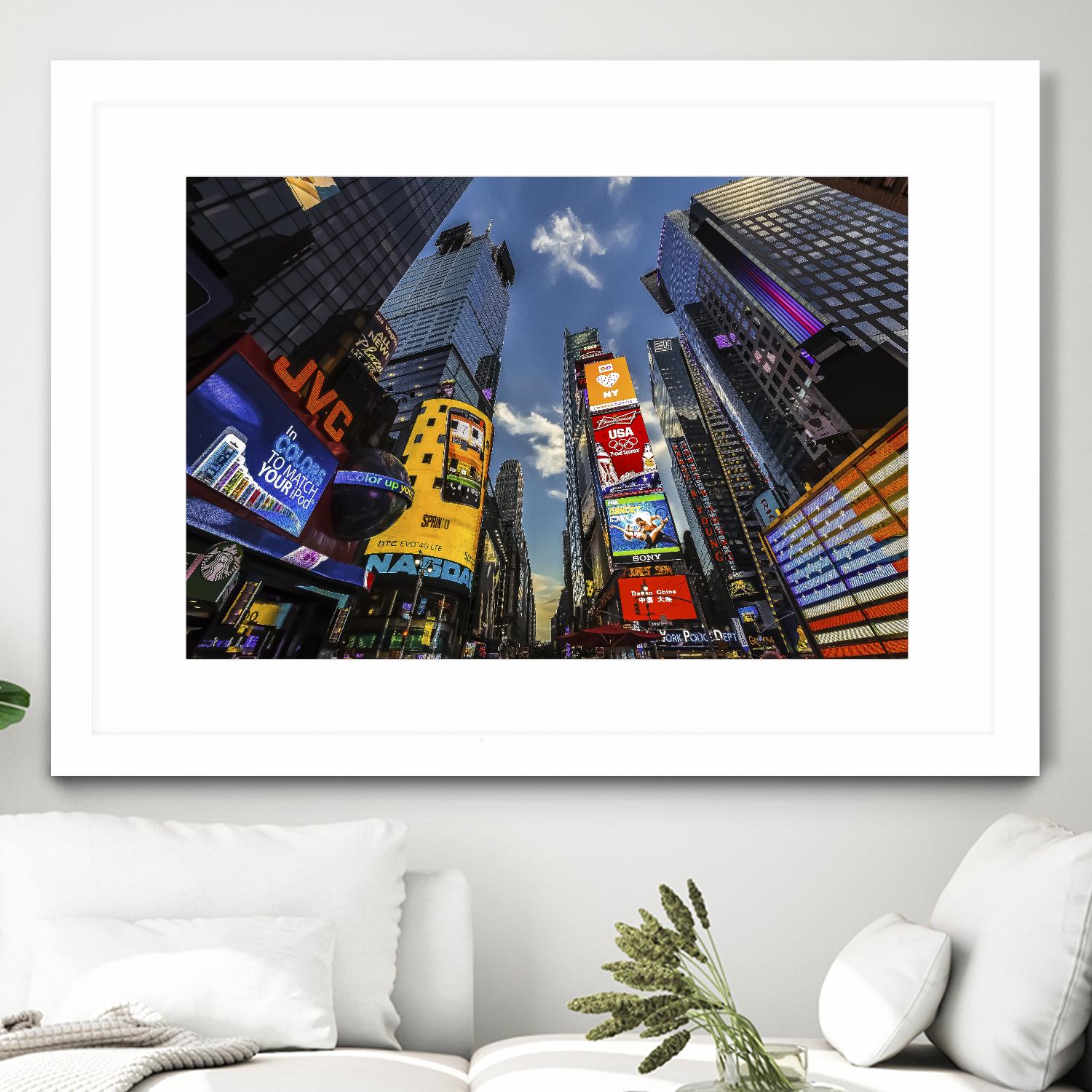 Times Square Towers by Guilliame Gaudet on GIANT ART - black city scene