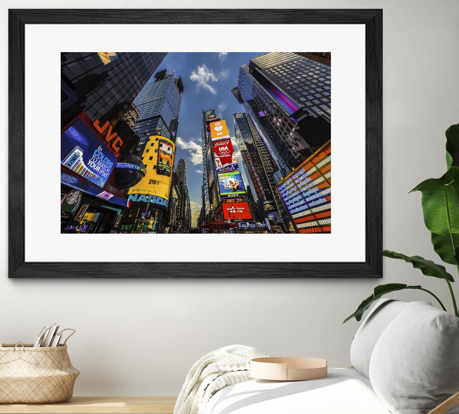 Times Square Towers by Guilliame Gaudet on GIANT ART - black city scene
