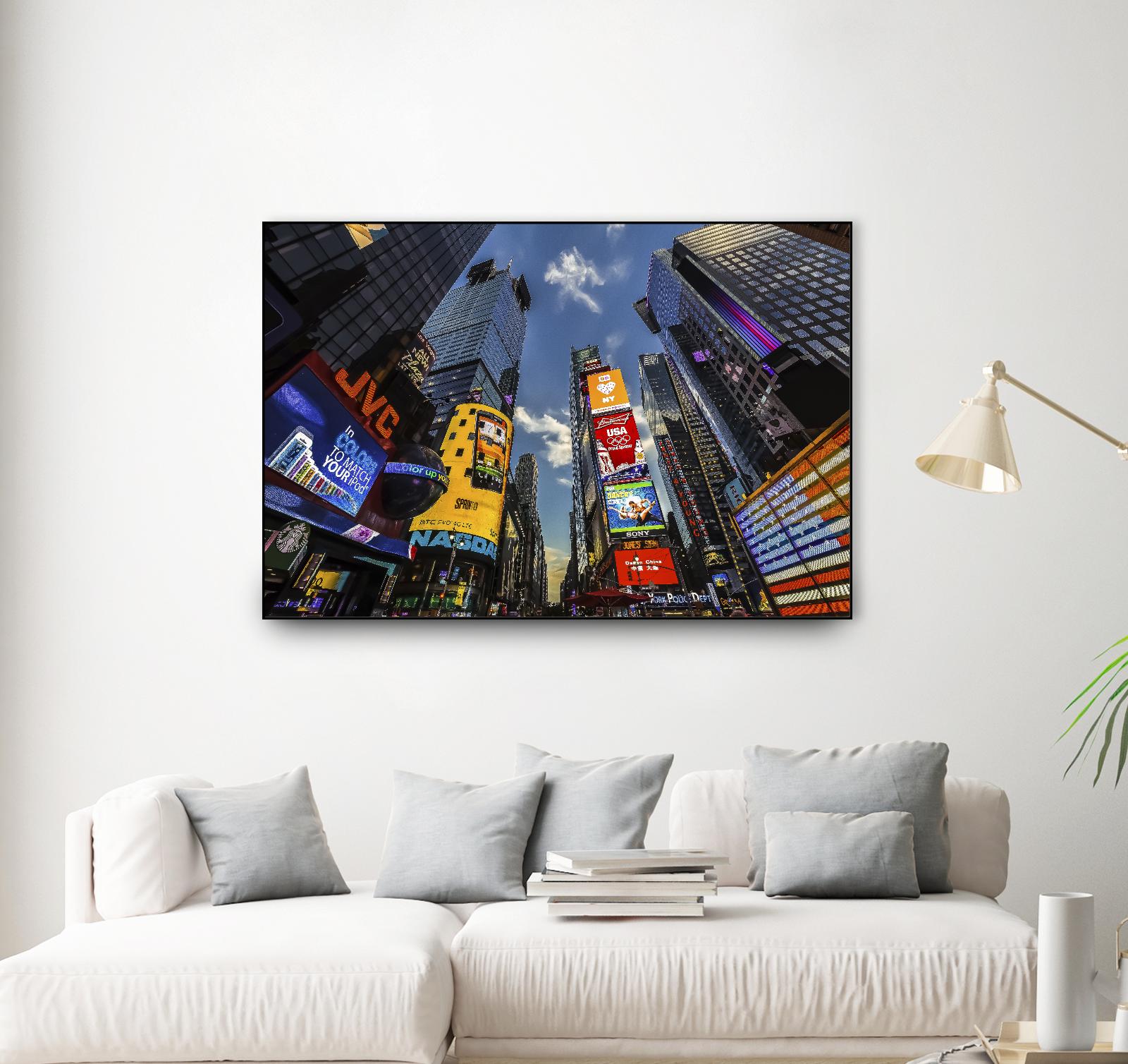 Times Square Towers by Guilliame Gaudet on GIANT ART - black city scene