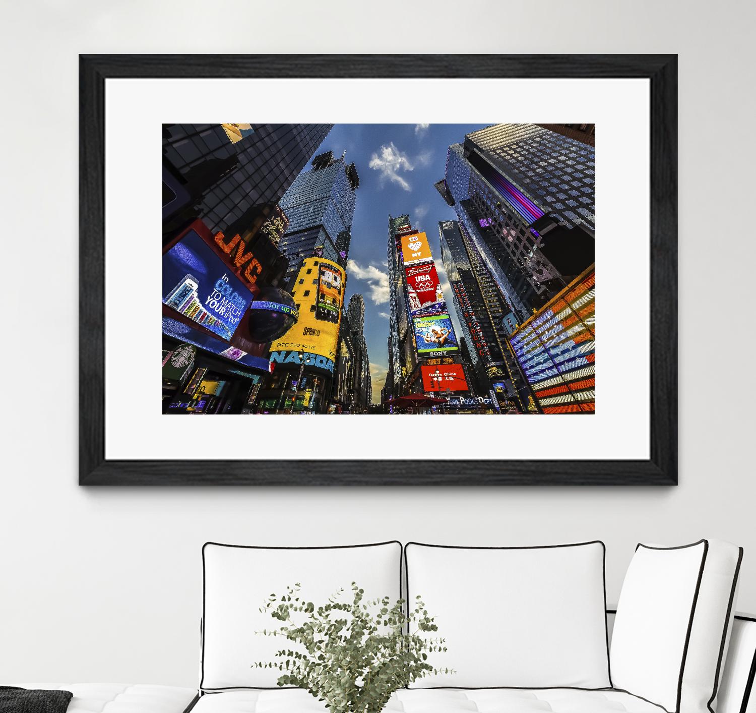 Times Square Towers by Guilliame Gaudet on GIANT ART - black city scene