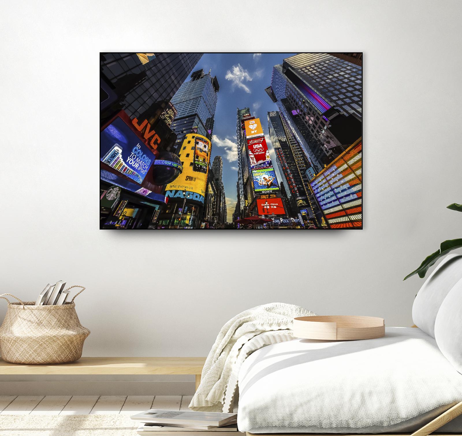 Times Square Towers by Guilliame Gaudet on GIANT ART - black city scene