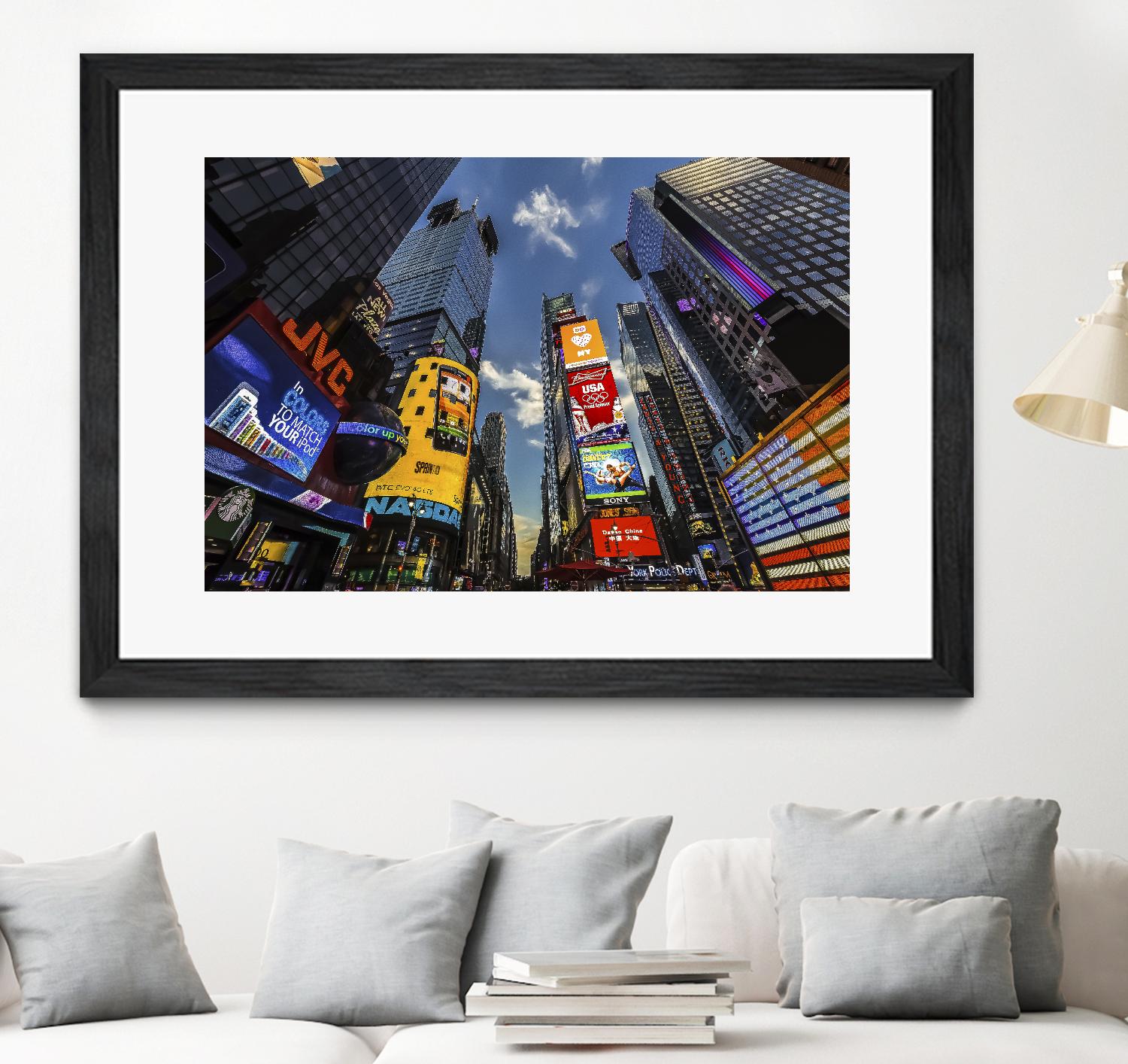 Times Square Towers by Guilliame Gaudet on GIANT ART - black city scene
