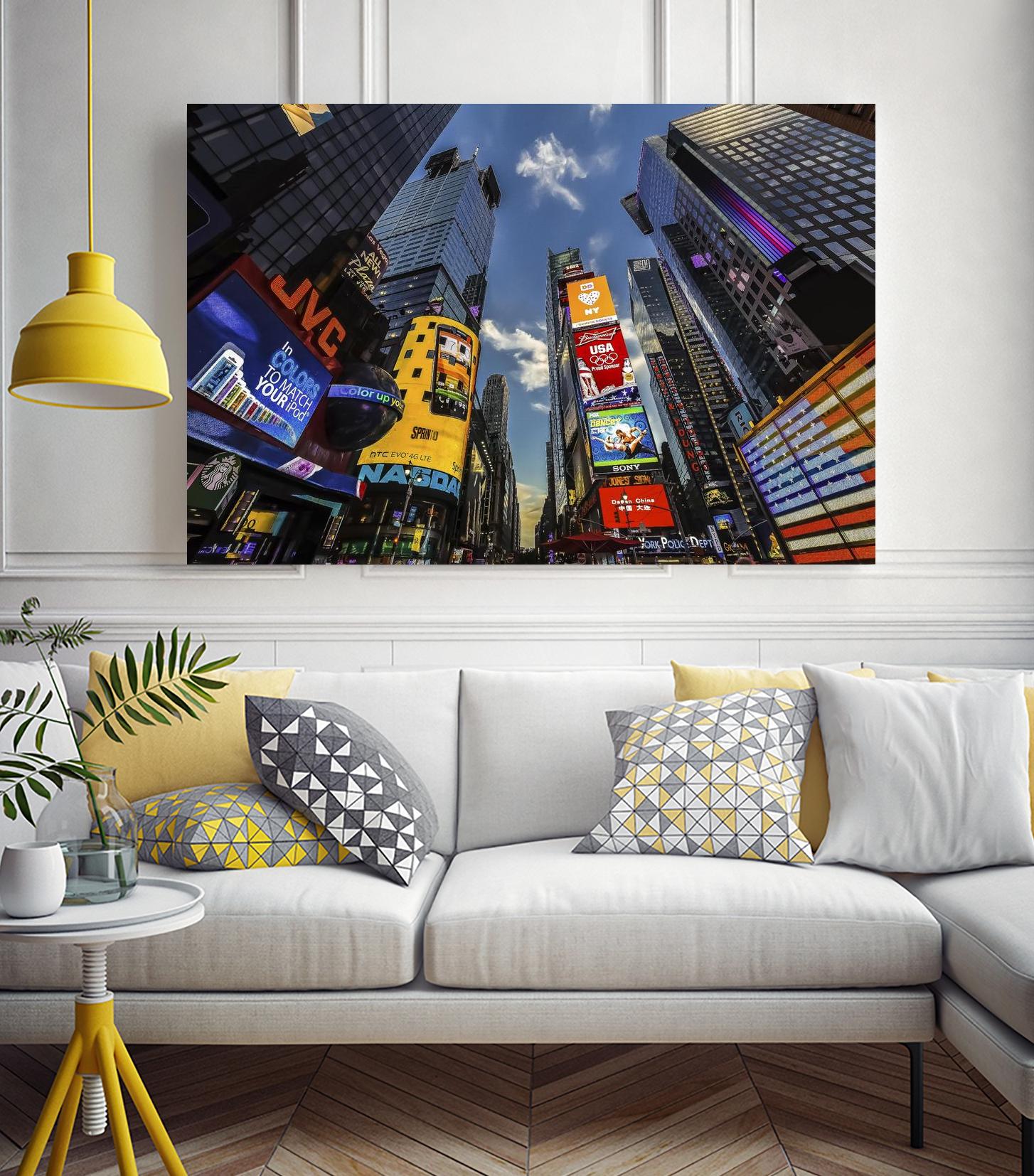 Times Square Towers by Guilliame Gaudet on GIANT ART - black city scene