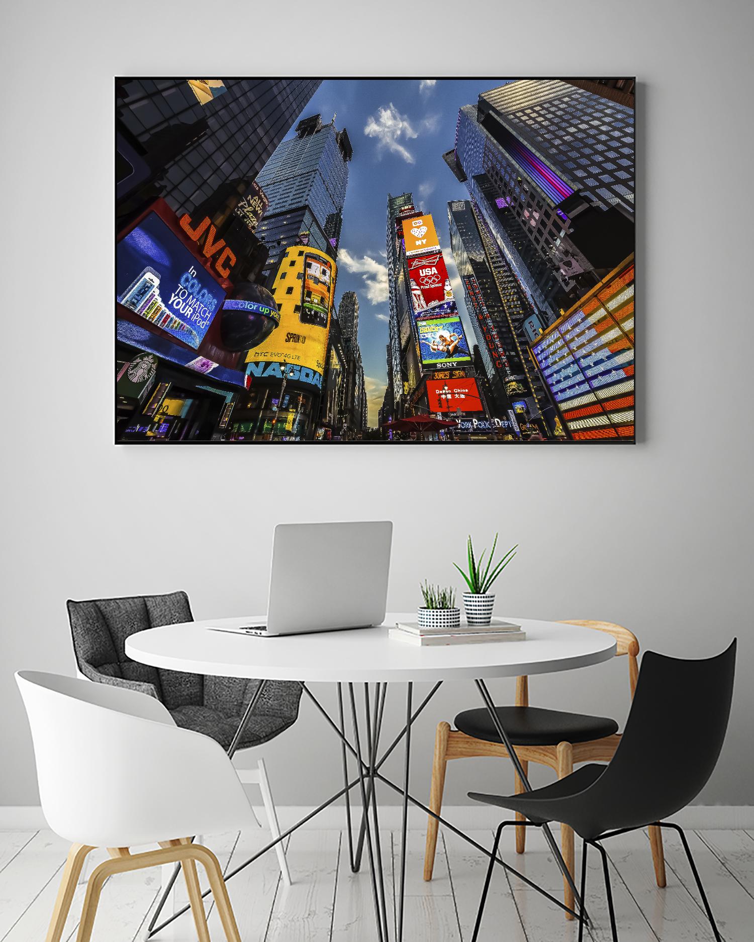 Times Square Towers by Guilliame Gaudet on GIANT ART - black city scene