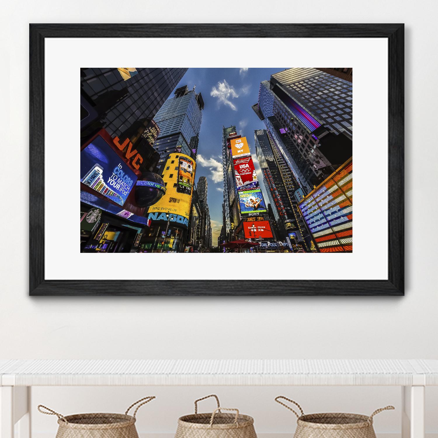 Times Square Towers by Guilliame Gaudet on GIANT ART - black city scene