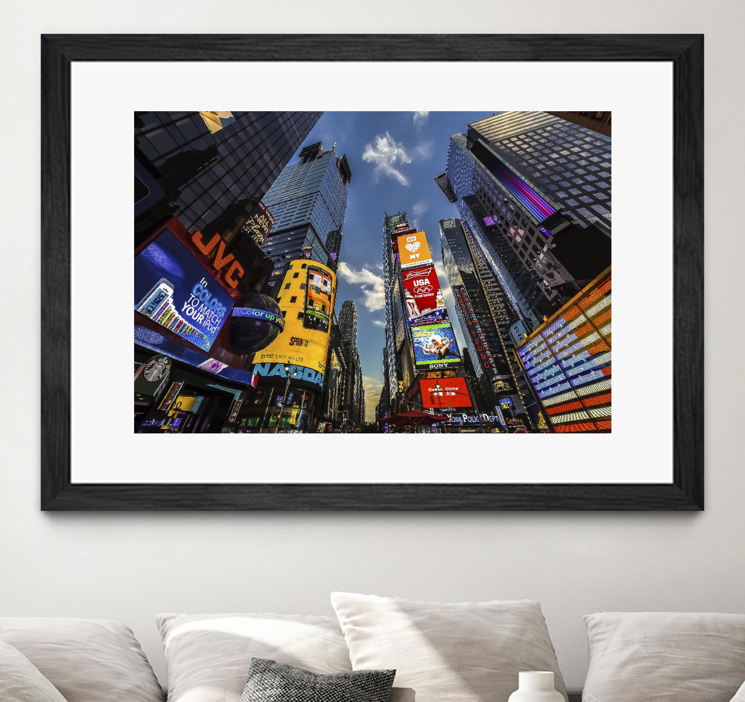 Times Square Towers by Guilliame Gaudet on GIANT ART - black city scene