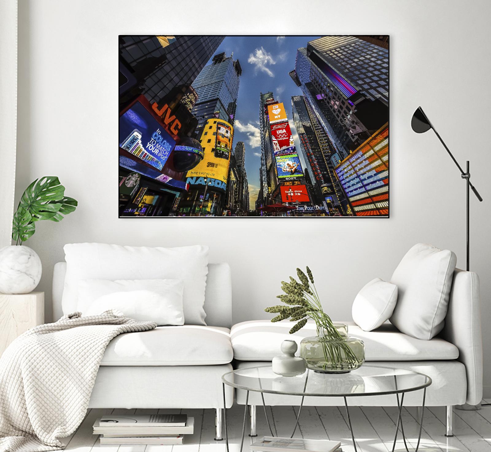 Times Square Towers by Guilliame Gaudet on GIANT ART - black city scene