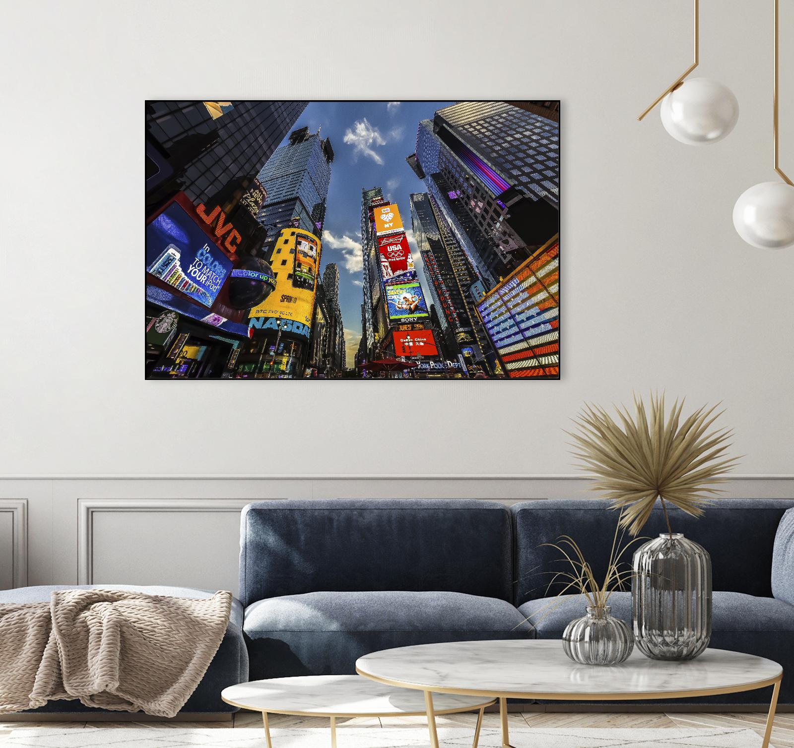 Times Square Towers by Guilliame Gaudet on GIANT ART - black city scene