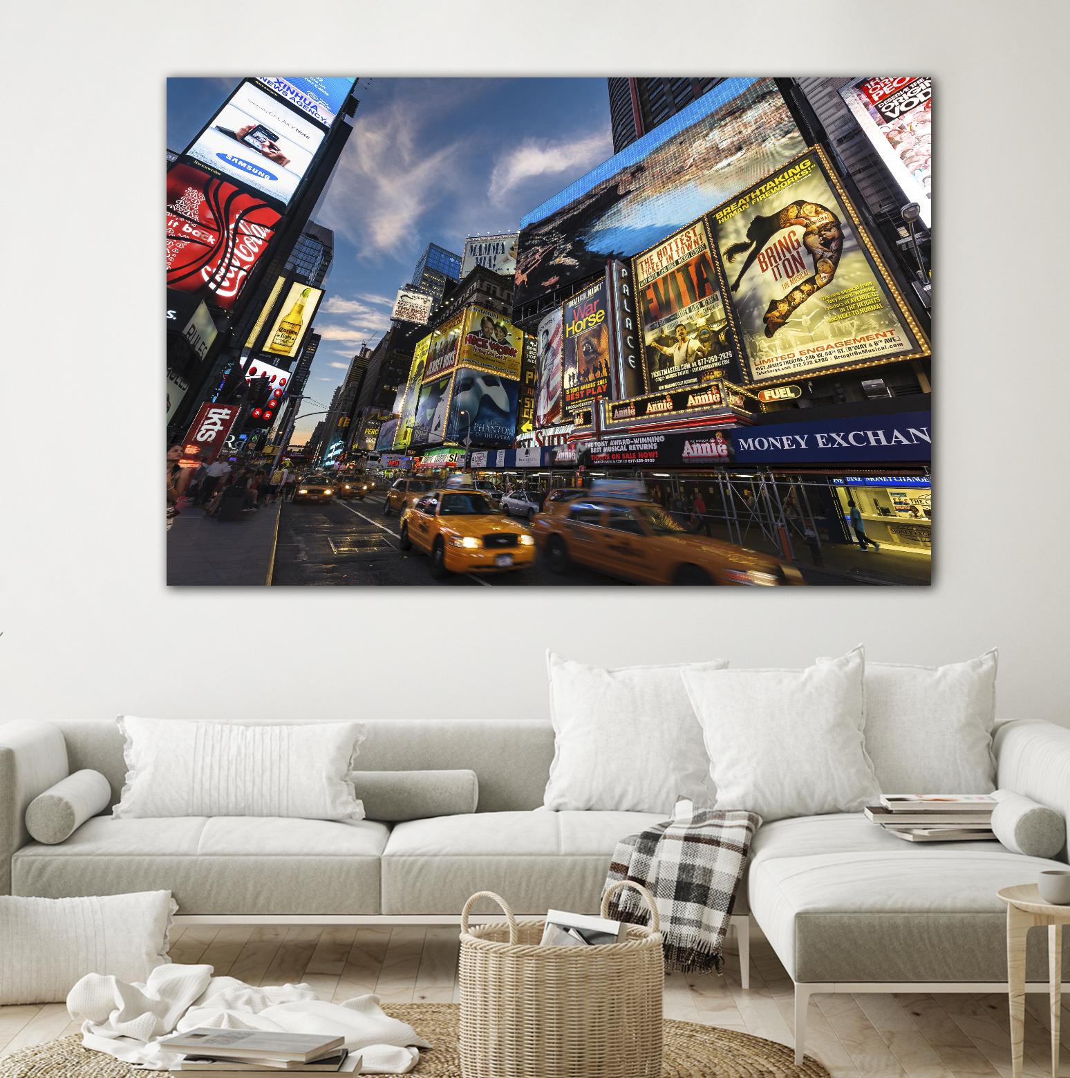 Palace Theater Traffic by Guilliame Gaudet on GIANT ART - yellow city scene