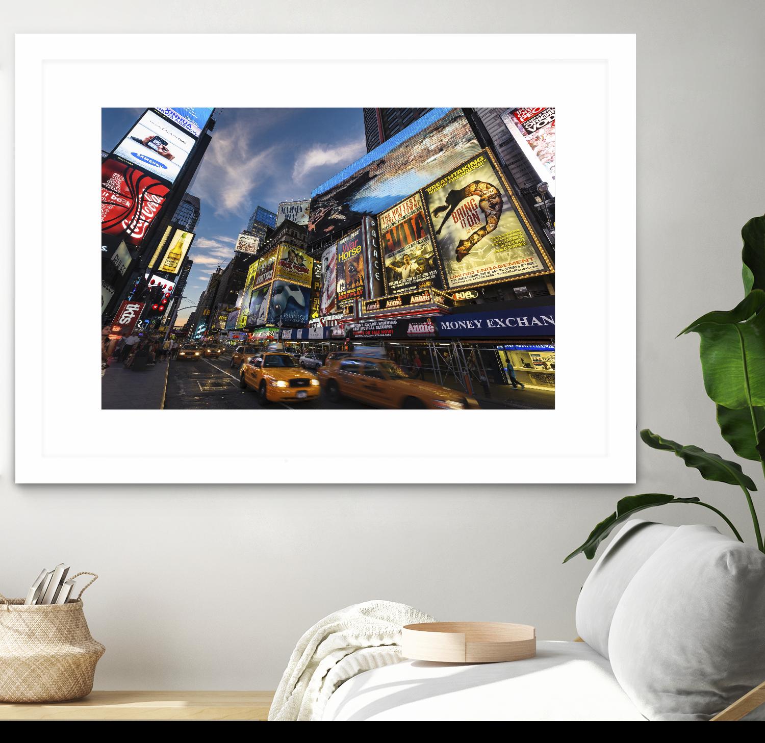 Palace Theater Traffic by Guilliame Gaudet on GIANT ART - yellow city scene