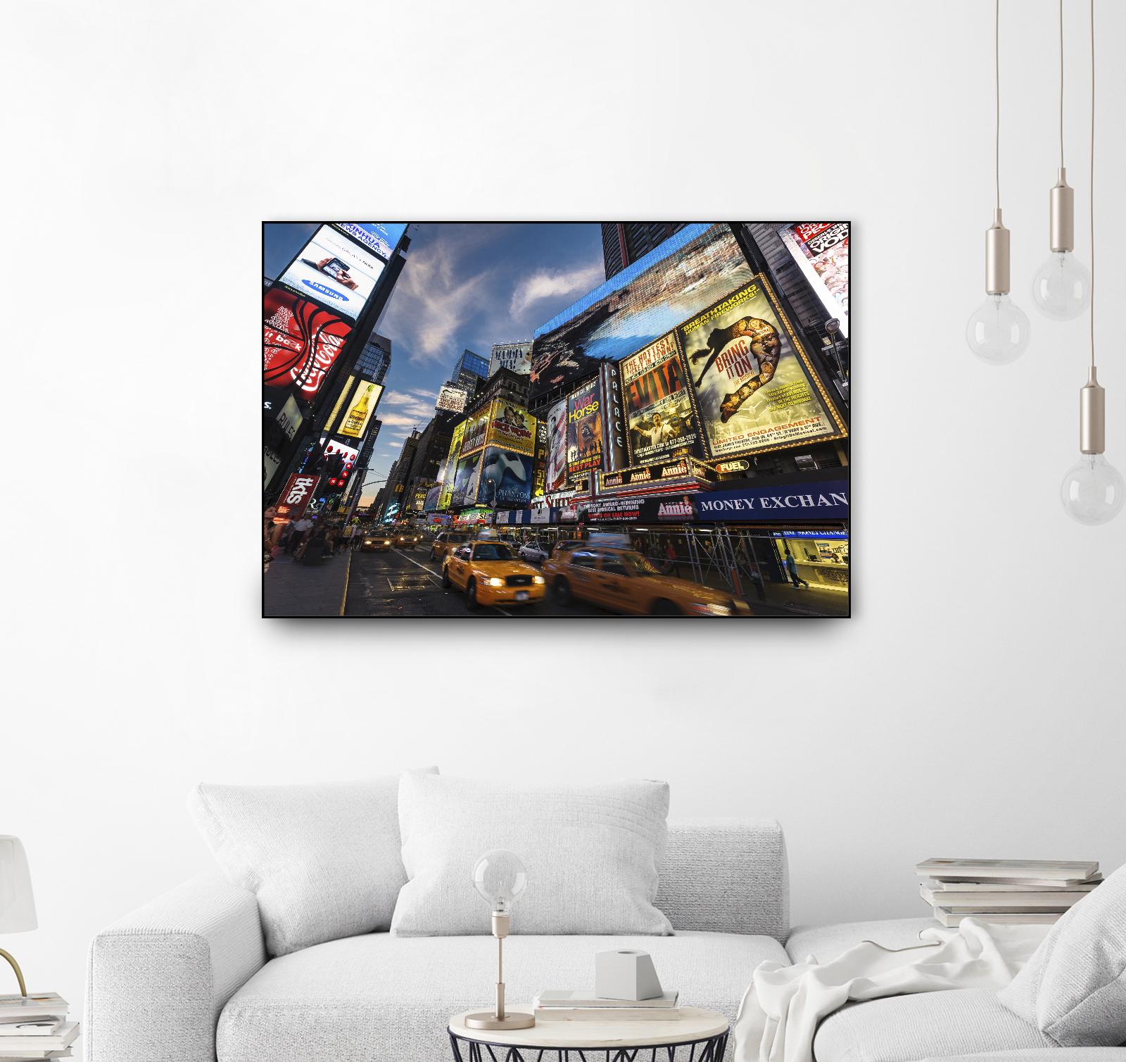 Palace Theater Traffic by Guilliame Gaudet on GIANT ART - yellow city scene