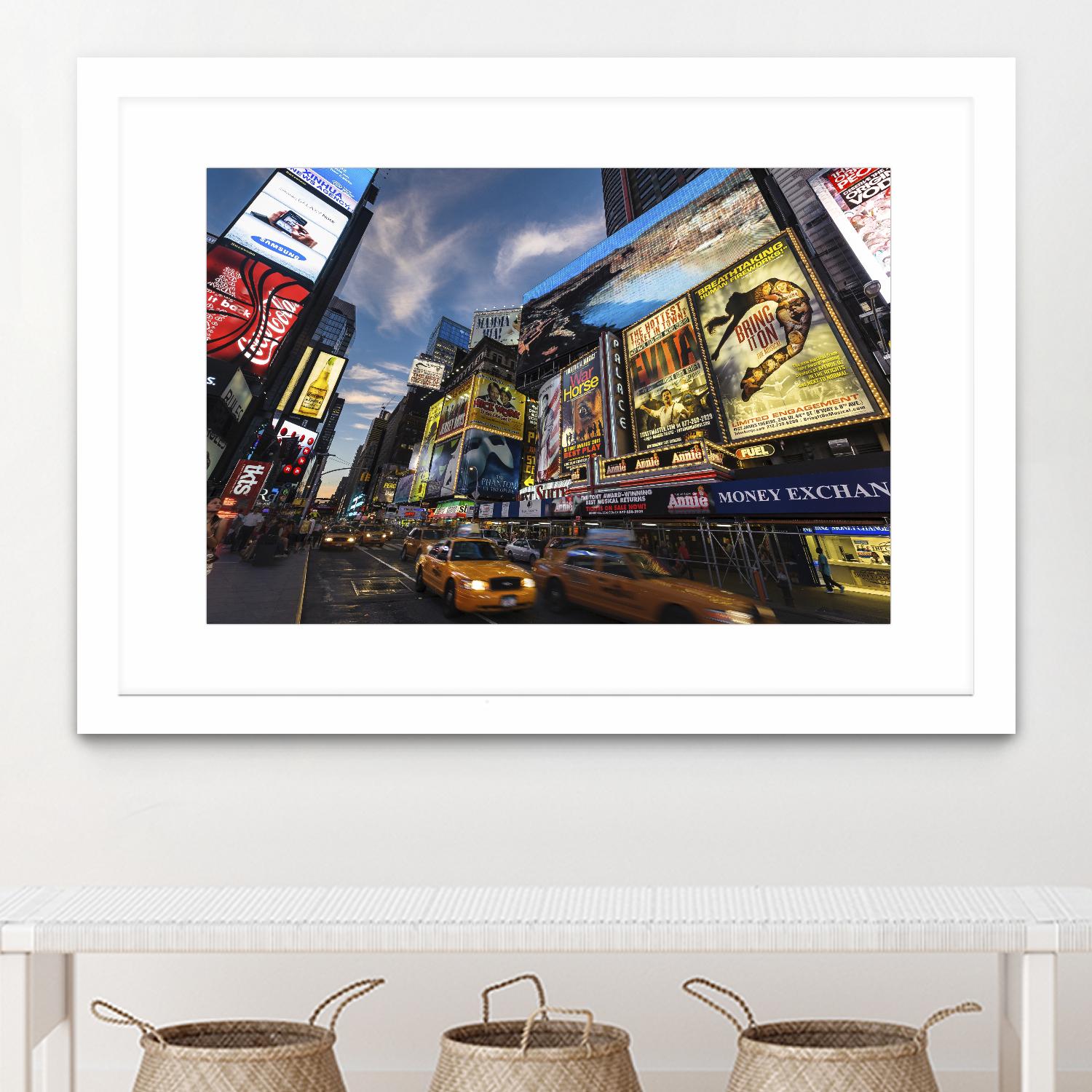 Palace Theater Traffic by Guilliame Gaudet on GIANT ART - yellow city scene