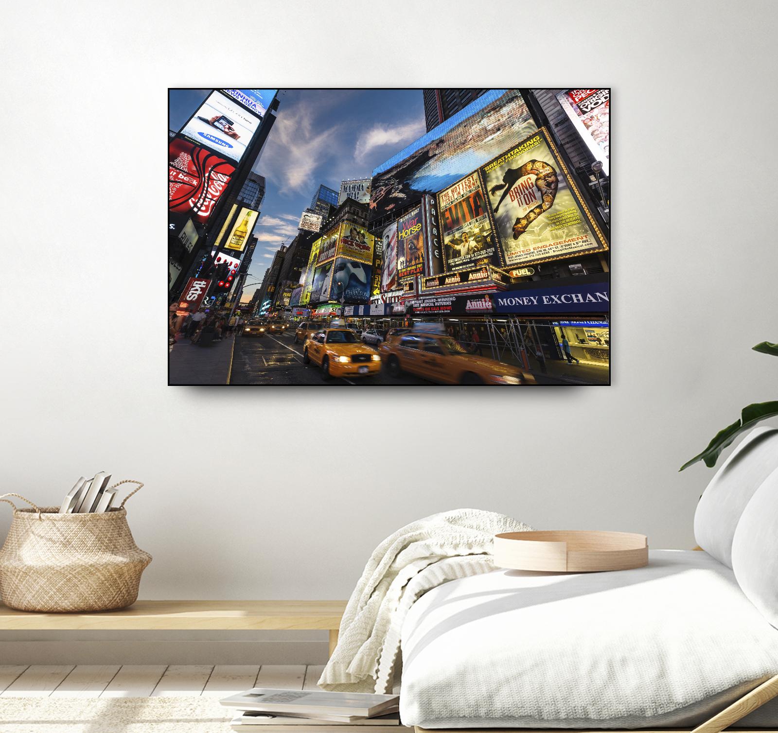 Palace Theater Traffic by Guilliame Gaudet on GIANT ART - yellow city scene