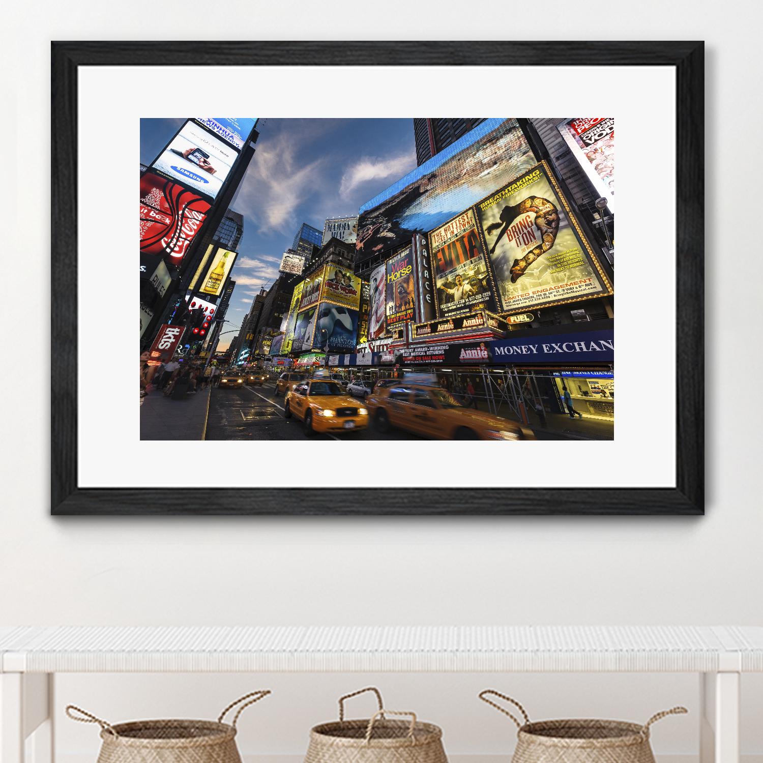 Palace Theater Traffic by Guilliame Gaudet on GIANT ART - yellow city scene