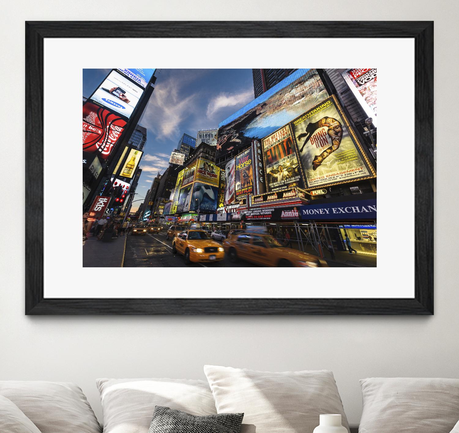 Palace Theater Traffic by Guilliame Gaudet on GIANT ART - yellow city scene