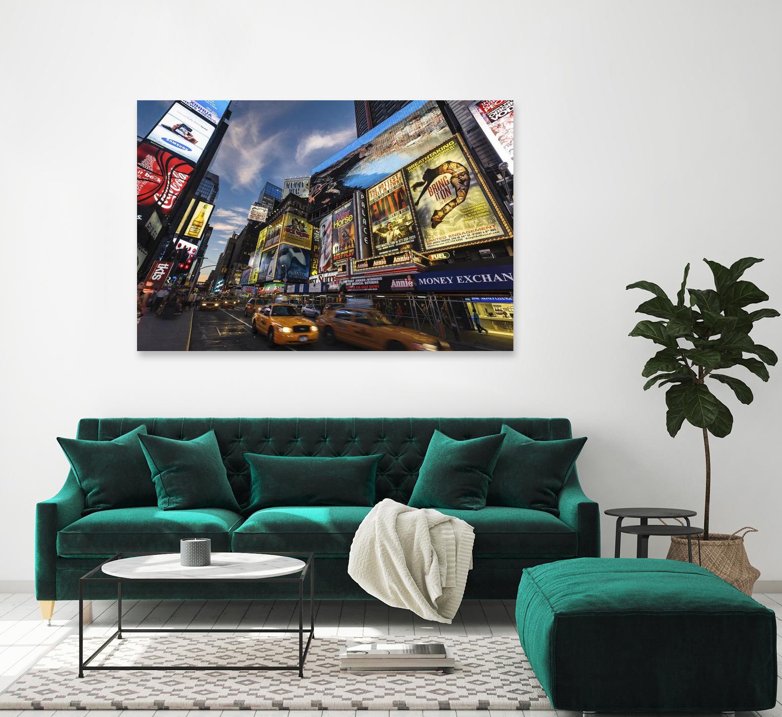 Palace Theater Traffic by Guilliame Gaudet on GIANT ART - yellow city scene