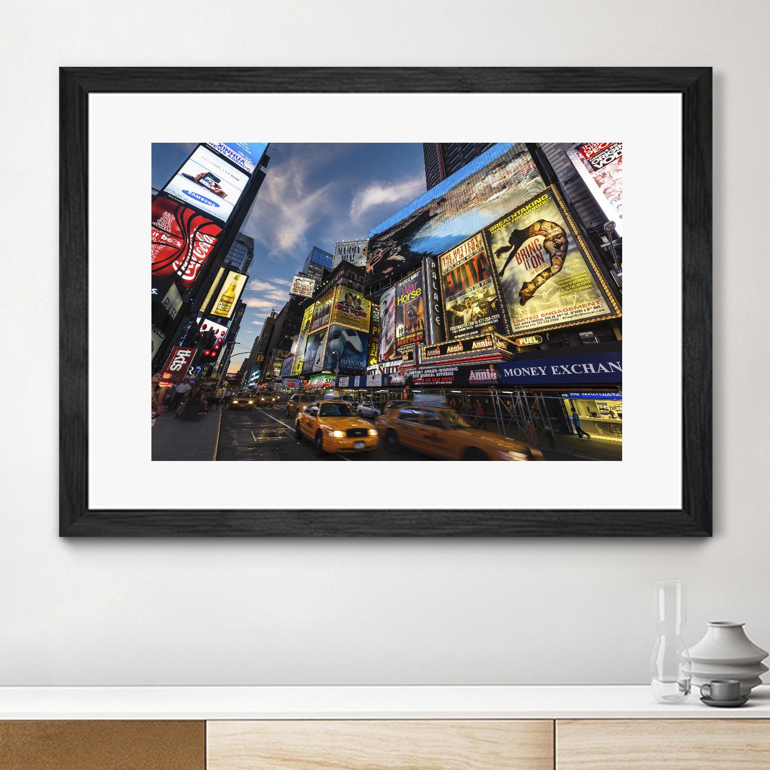 Palace Theater Traffic by Guilliame Gaudet on GIANT ART - yellow city scene