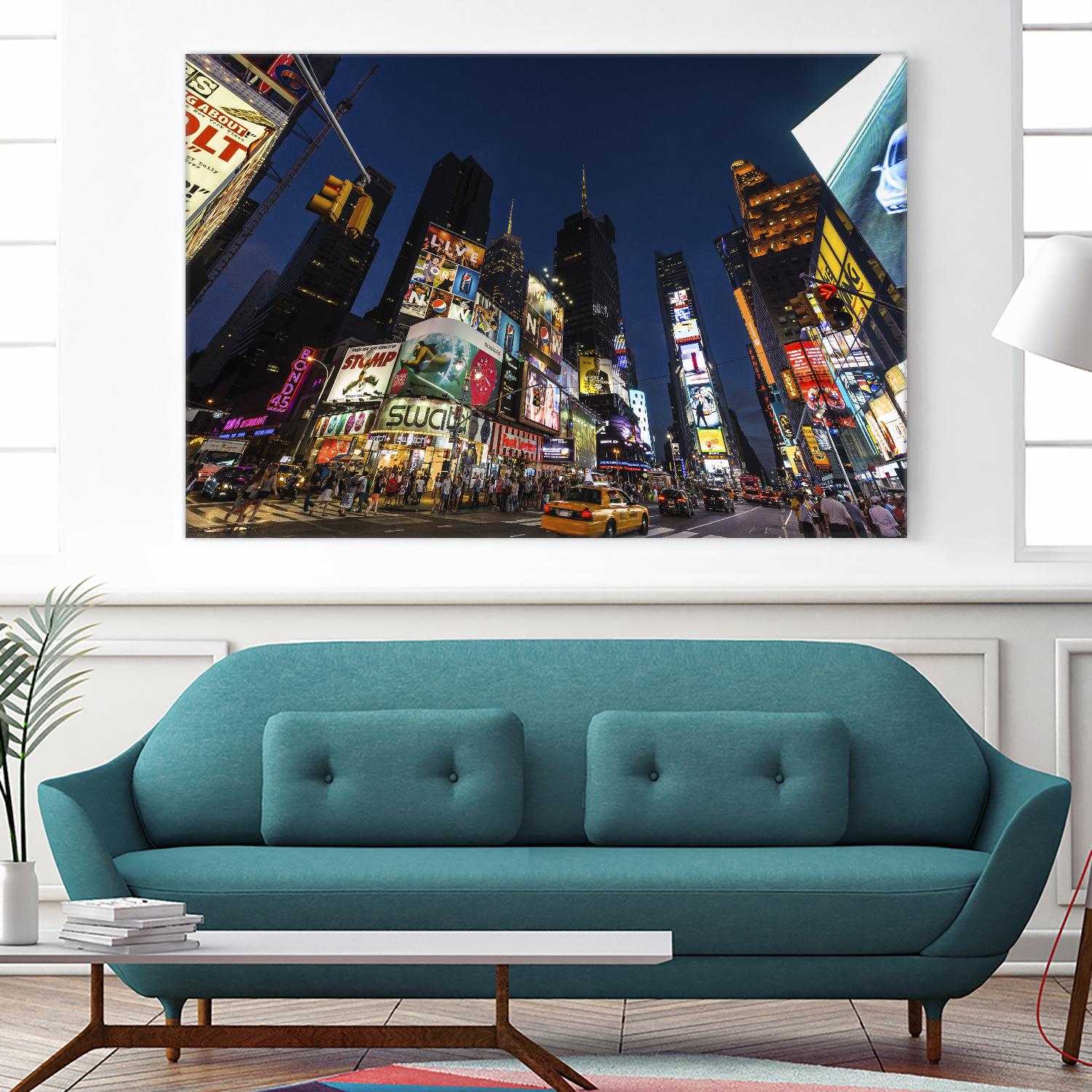 Times Square Billboards by Guilliame Gaudet on GIANT ART - black city scene