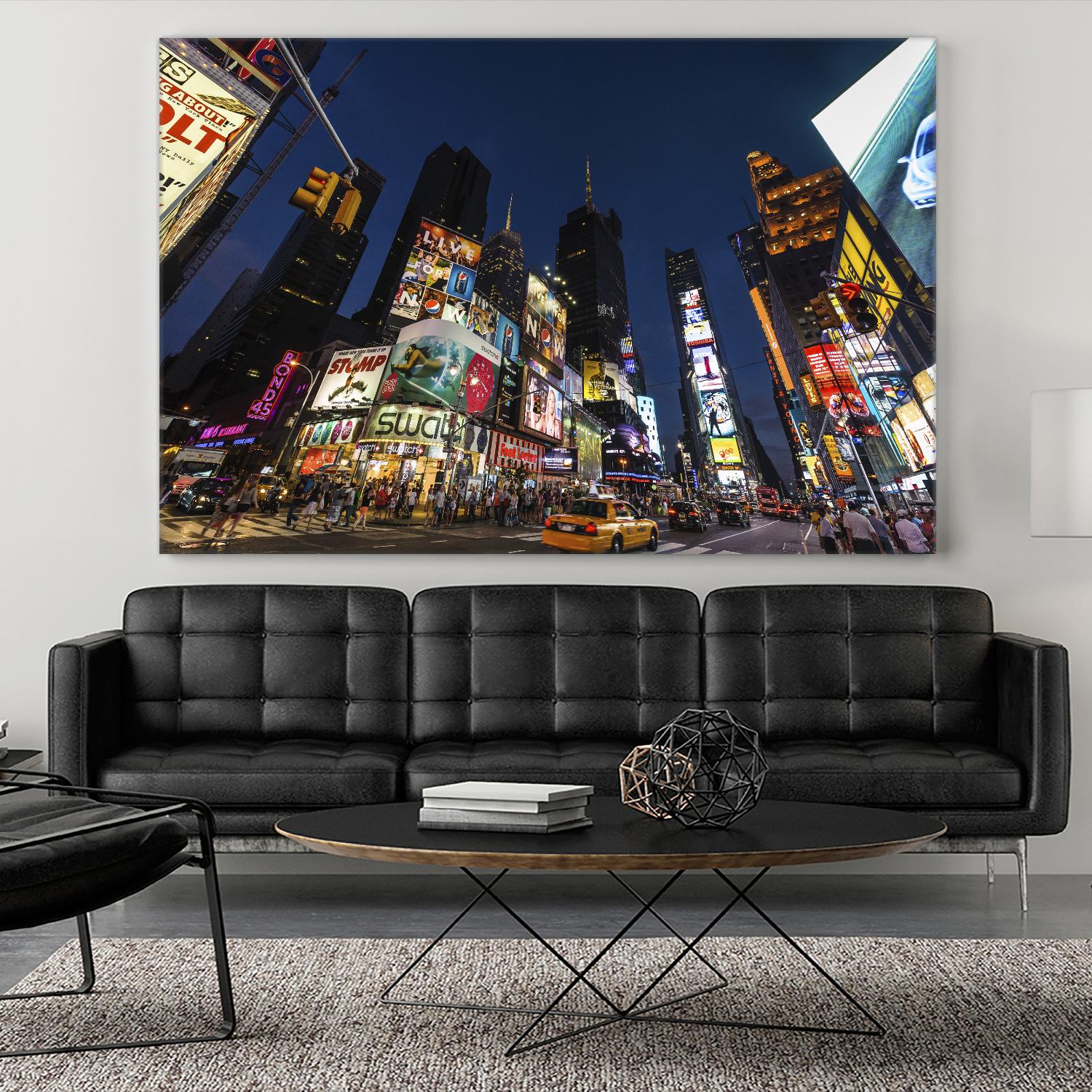 Times Square Billboards by Guilliame Gaudet on GIANT ART - black city scene