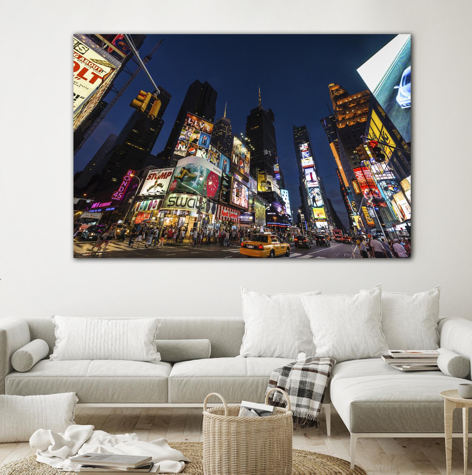 Times Square Billboards by Guilliame Gaudet on GIANT ART - black city scene