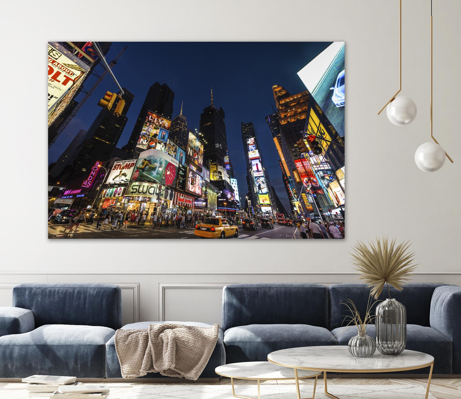 Times Square Billboards by Guilliame Gaudet on GIANT ART - black city scene