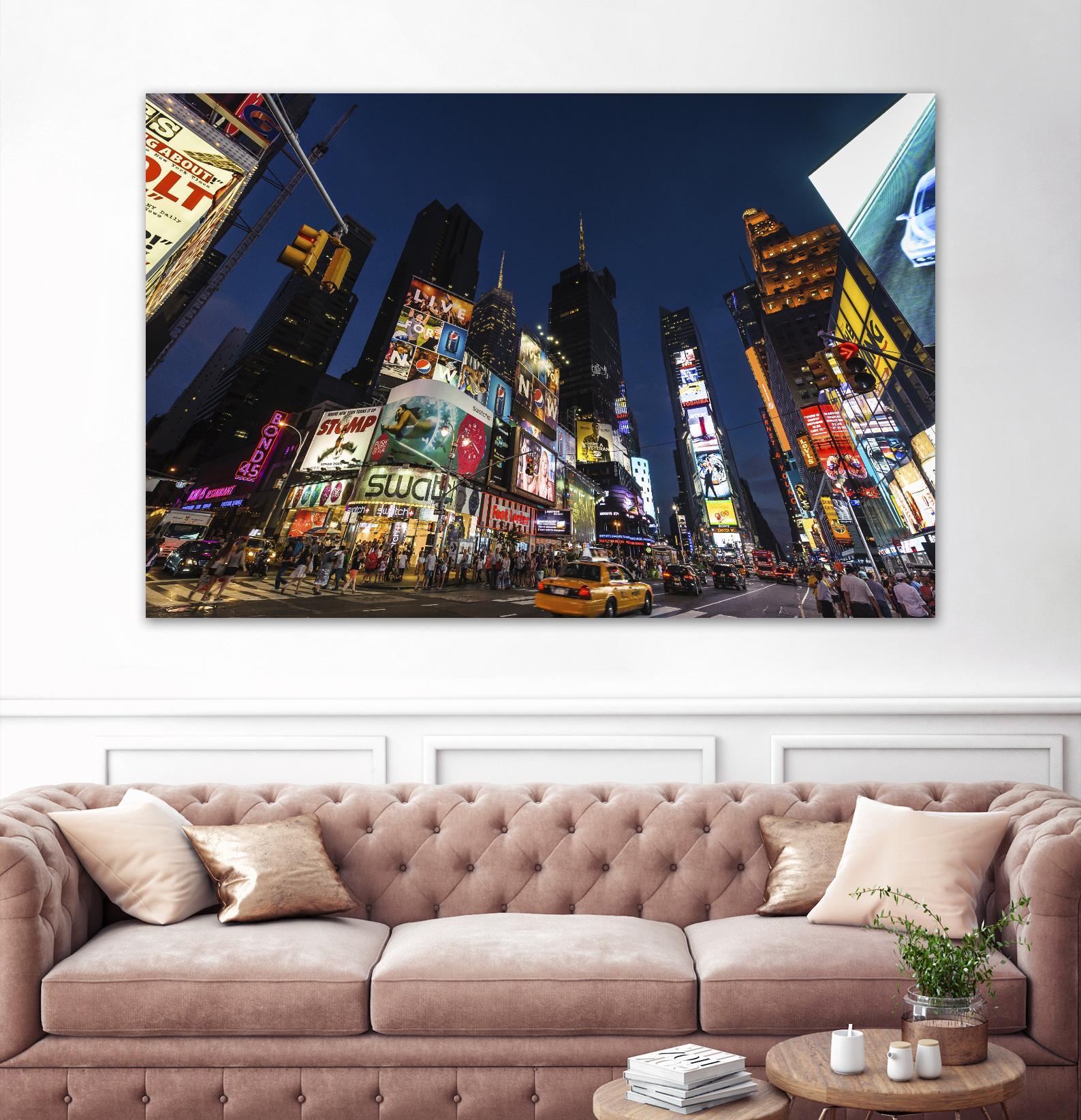 Times Square Billboards by Guilliame Gaudet on GIANT ART - black city scene