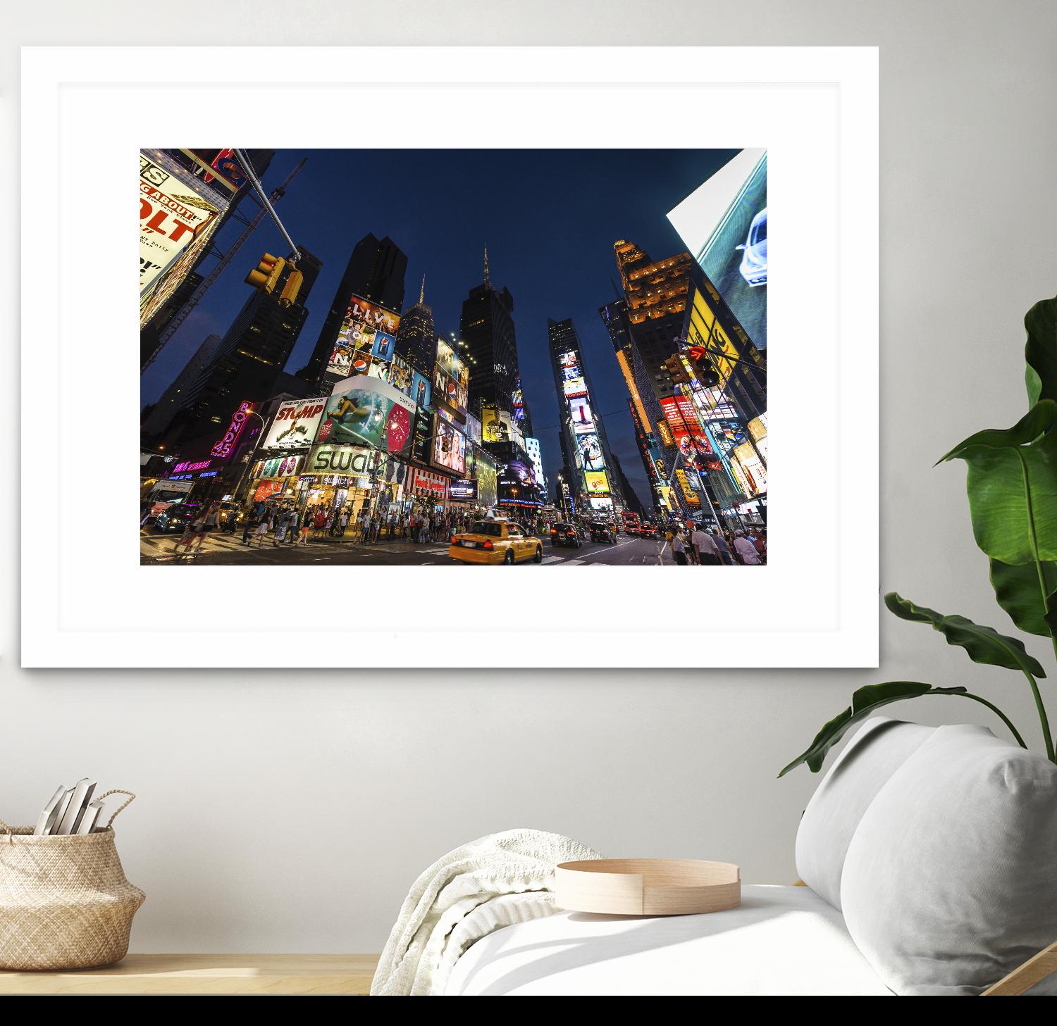 Times Square Billboards by Guilliame Gaudet on GIANT ART - black city scene