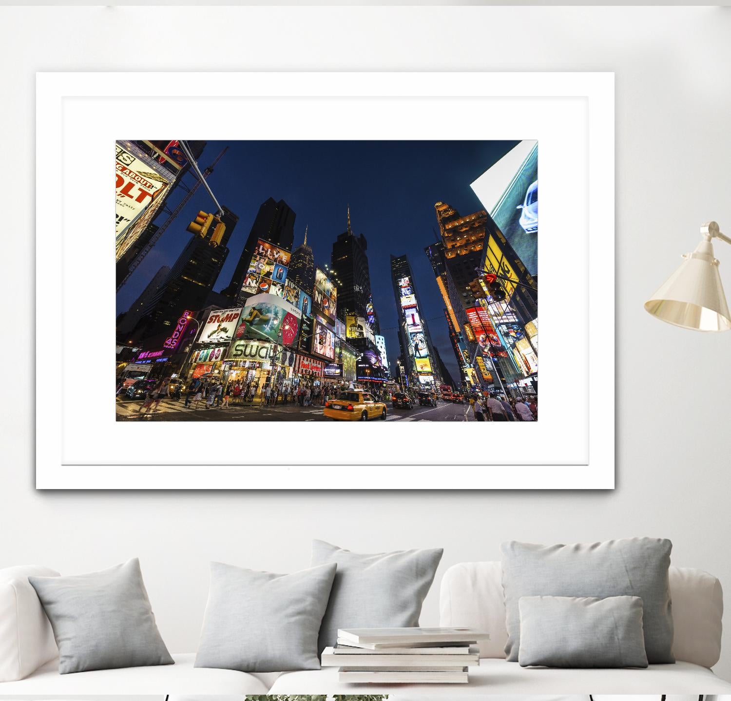 Times Square Billboards by Guilliame Gaudet on GIANT ART - black city scene