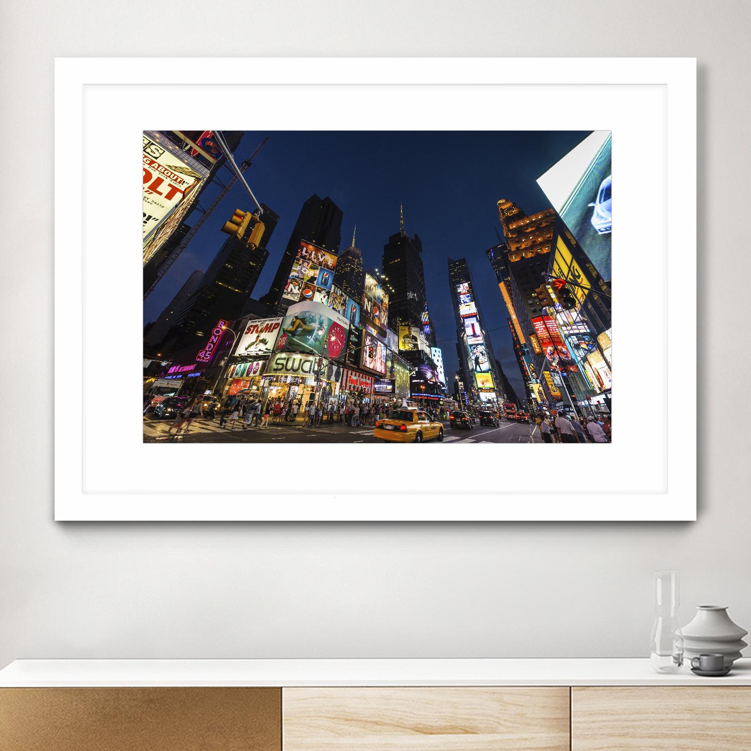 Times Square Billboards by Guilliame Gaudet on GIANT ART - black city scene