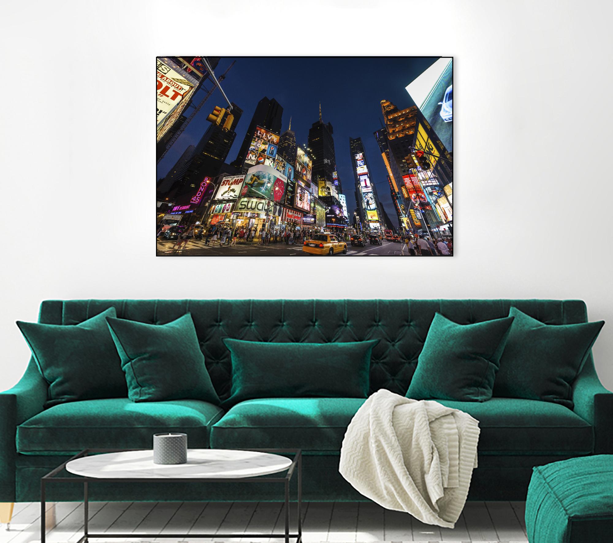 Times Square Billboards by Guilliame Gaudet on GIANT ART - black city scene