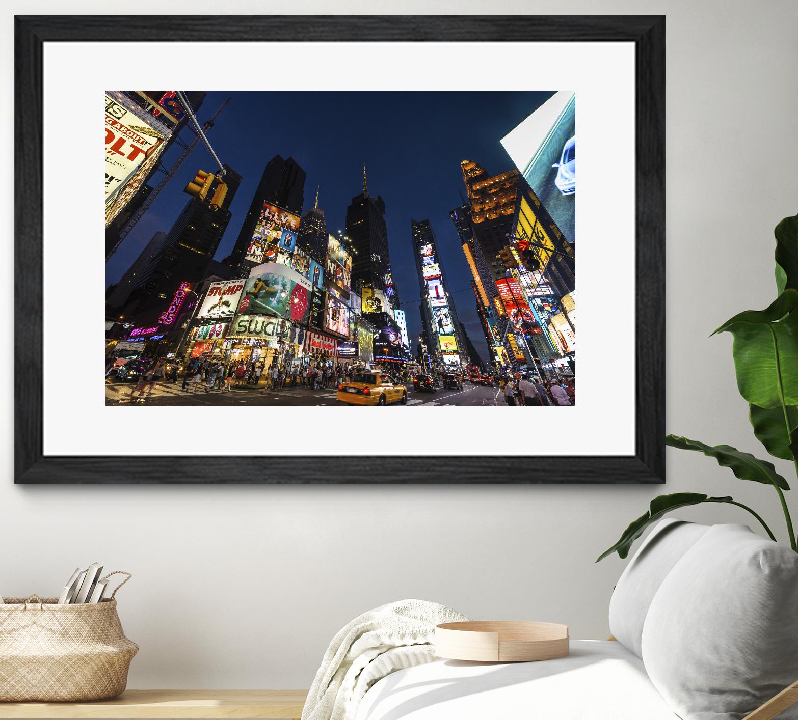 Times Square Billboards by Guilliame Gaudet on GIANT ART - black city scene