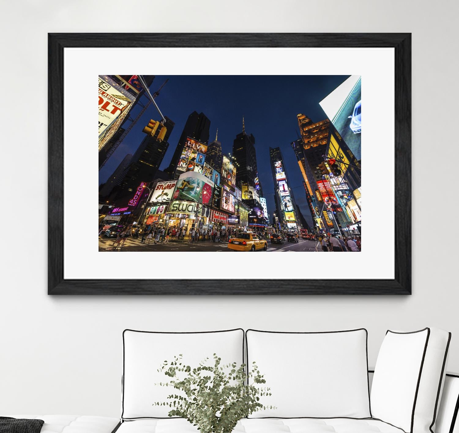 Times Square Billboards by Guilliame Gaudet on GIANT ART - black city scene