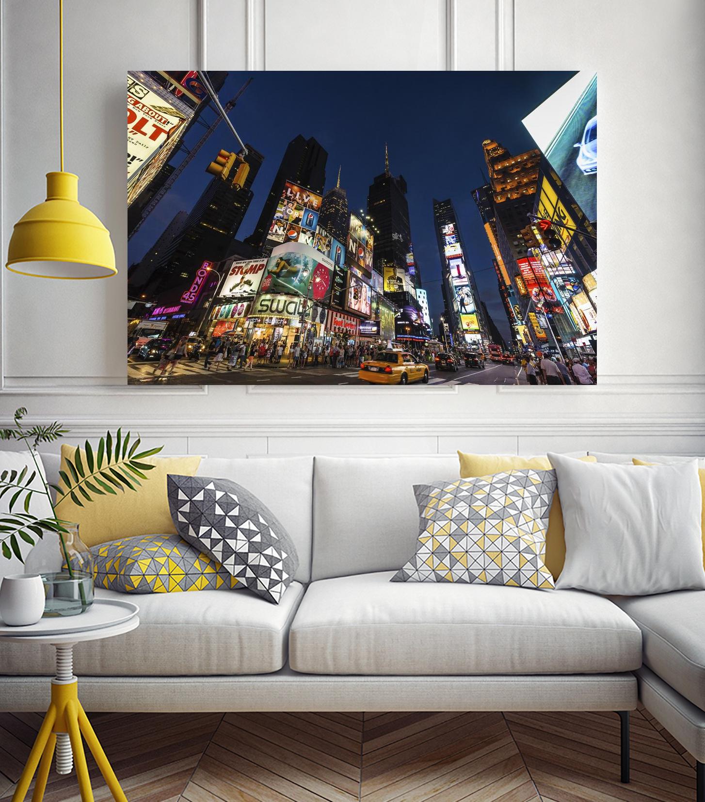 Times Square Billboards by Guilliame Gaudet on GIANT ART - black city scene