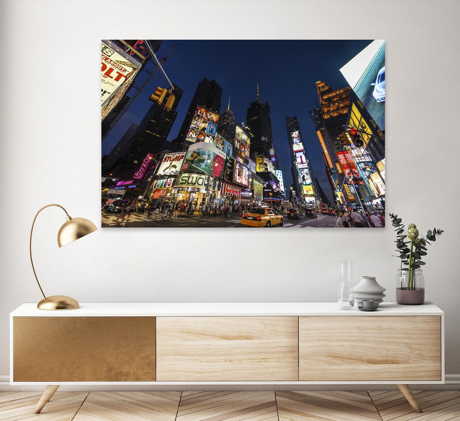 Times Square Billboards by Guilliame Gaudet on GIANT ART - black city scene