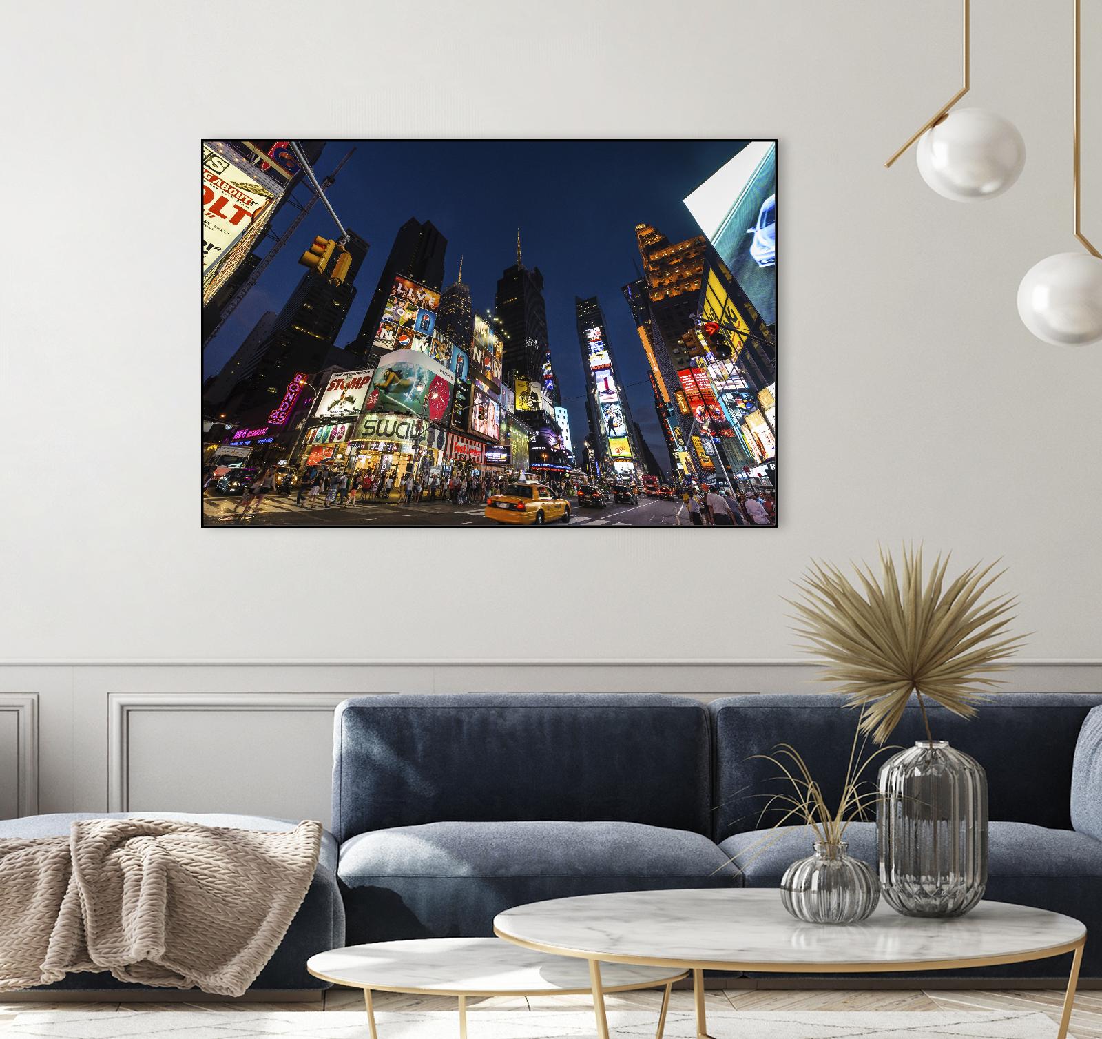 Times Square Billboards by Guilliame Gaudet on GIANT ART - black city scene