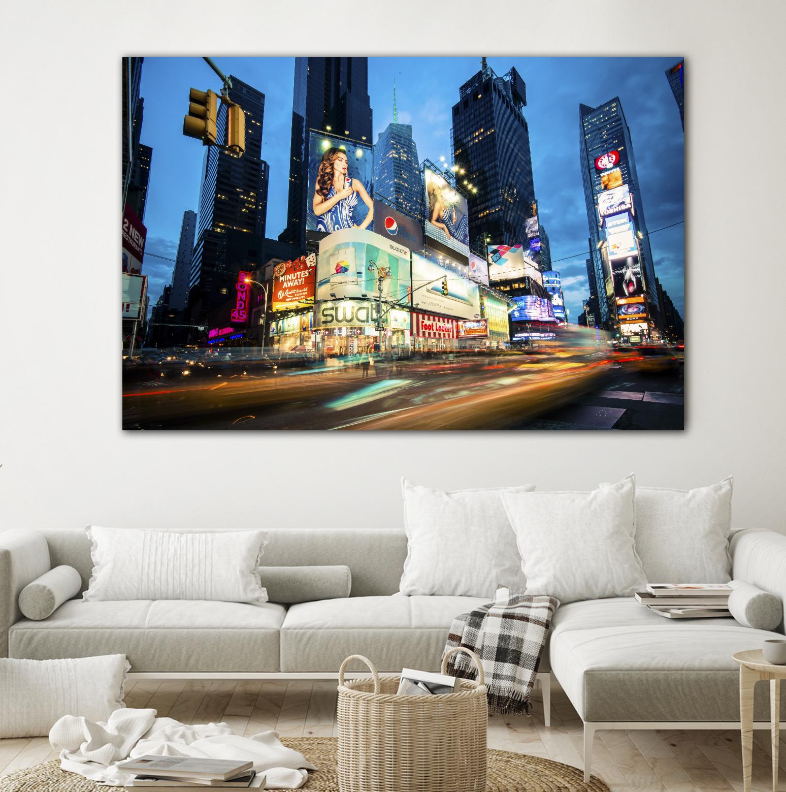 Times Square Rays of Light III by Guilliame Gaudet on GIANT ART - black city scene