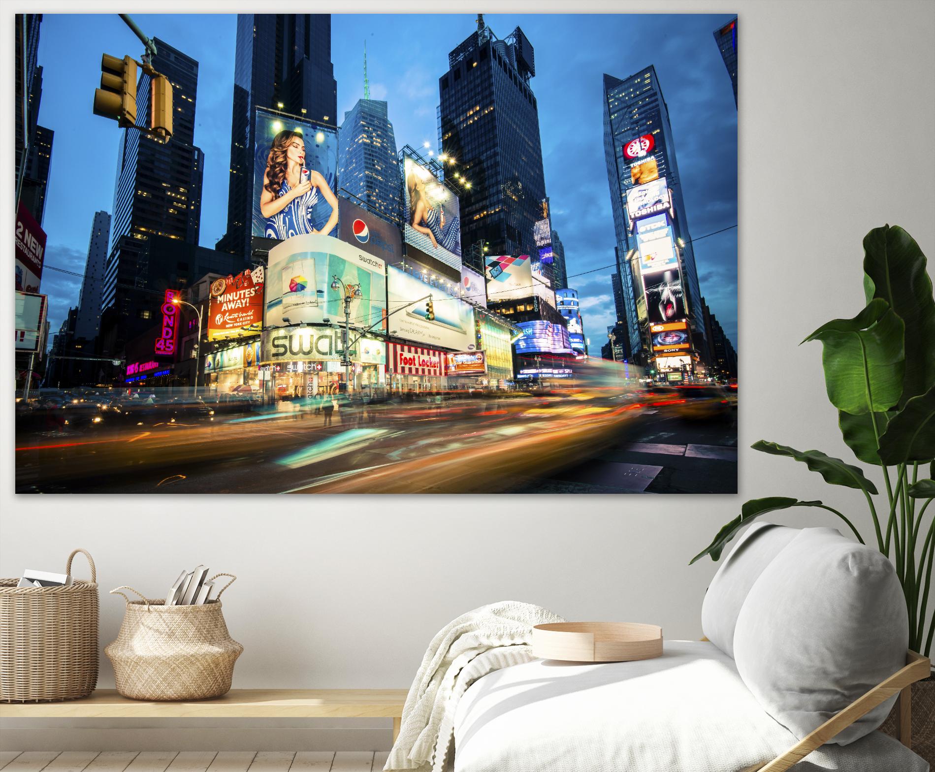 Times Square Rays of Light III by Guilliame Gaudet on GIANT ART - black city scene