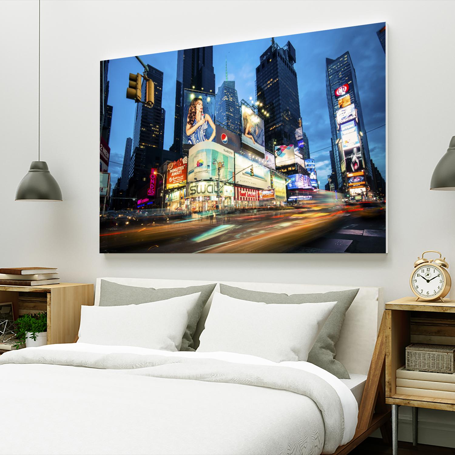 Times Square Rays of Light III by Guilliame Gaudet on GIANT ART - black city scene