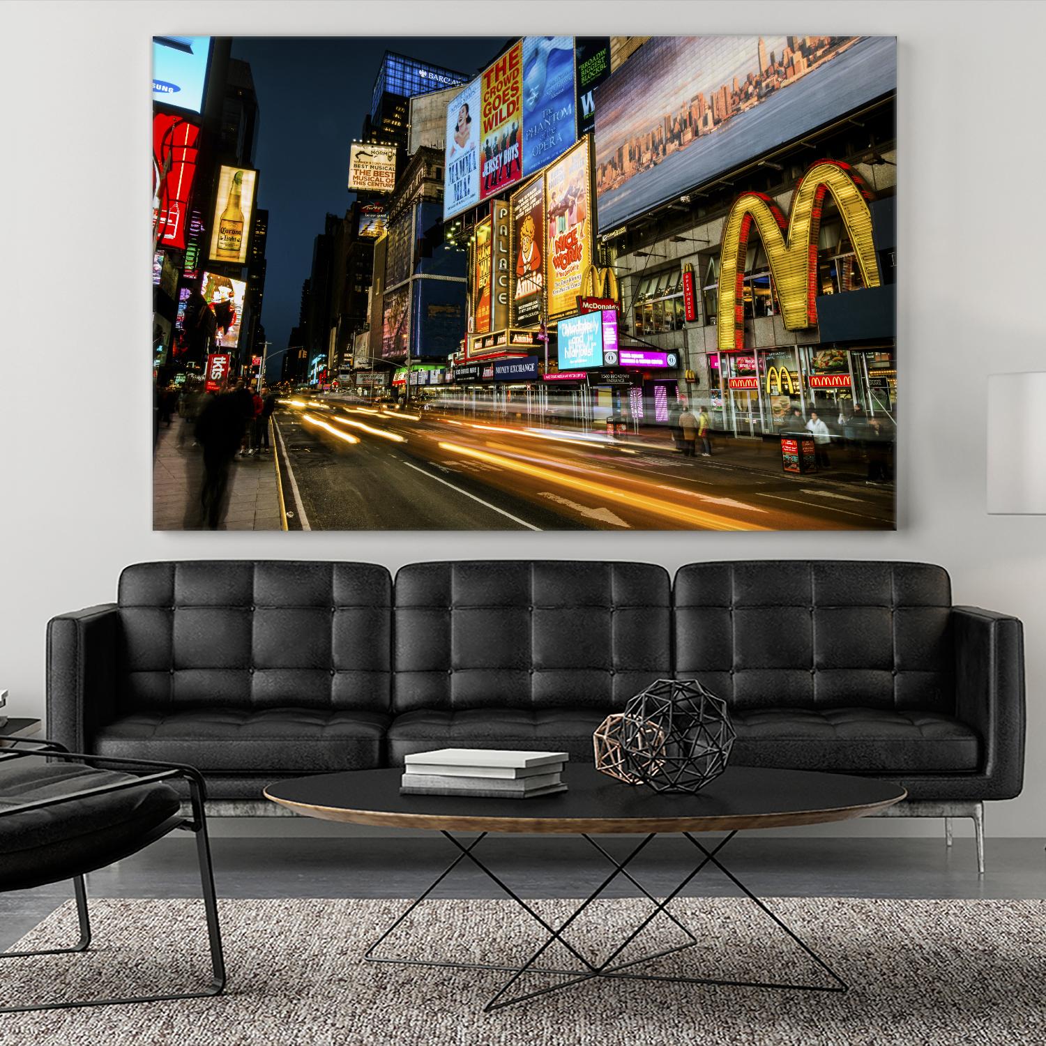 Times Square Rays of Light IV by Guilliame Gaudet on GIANT ART - yellow city scene