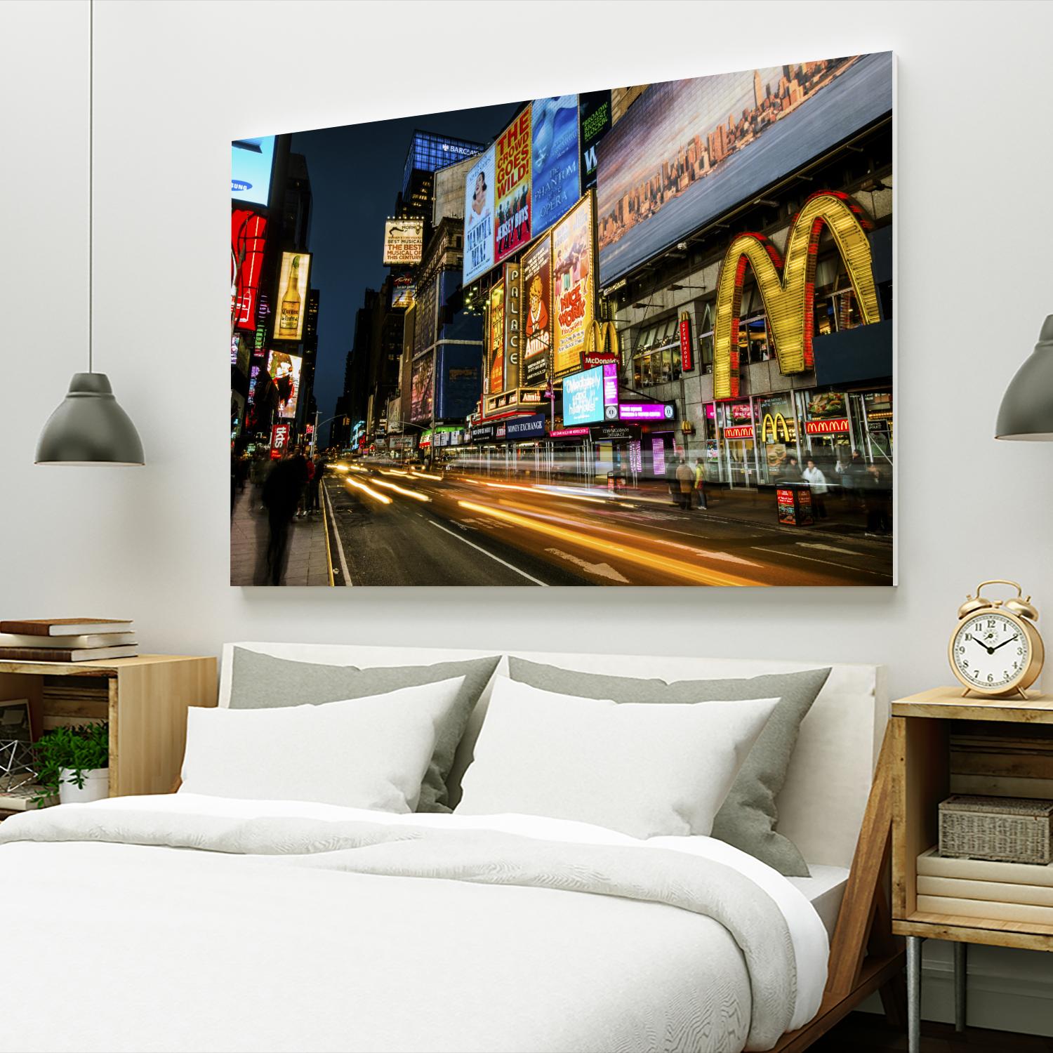 Times Square Rays of Light IV by Guilliame Gaudet on GIANT ART - yellow city scene