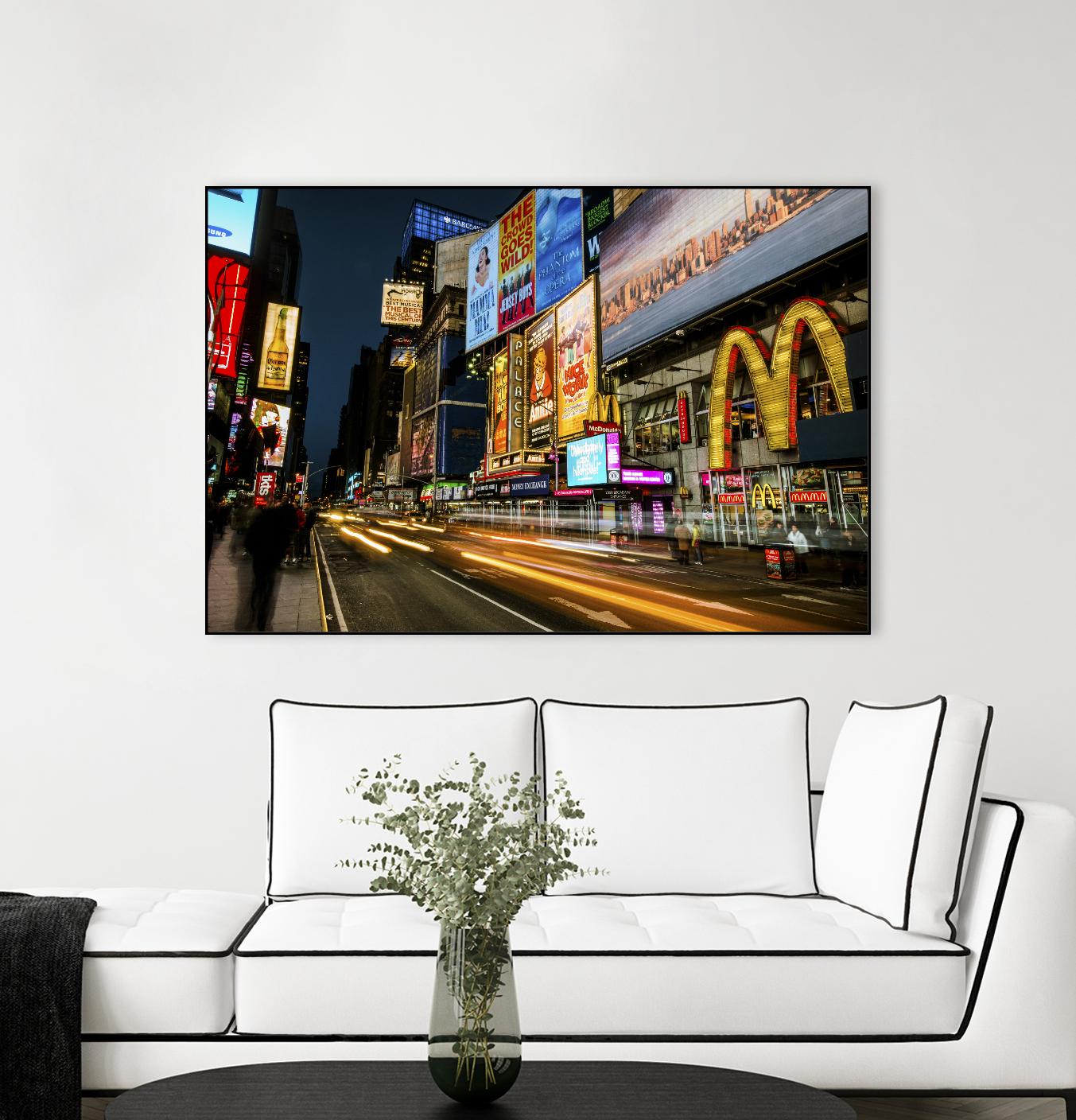 Times Square Rays of Light IV by Guilliame Gaudet on GIANT ART - yellow city scene