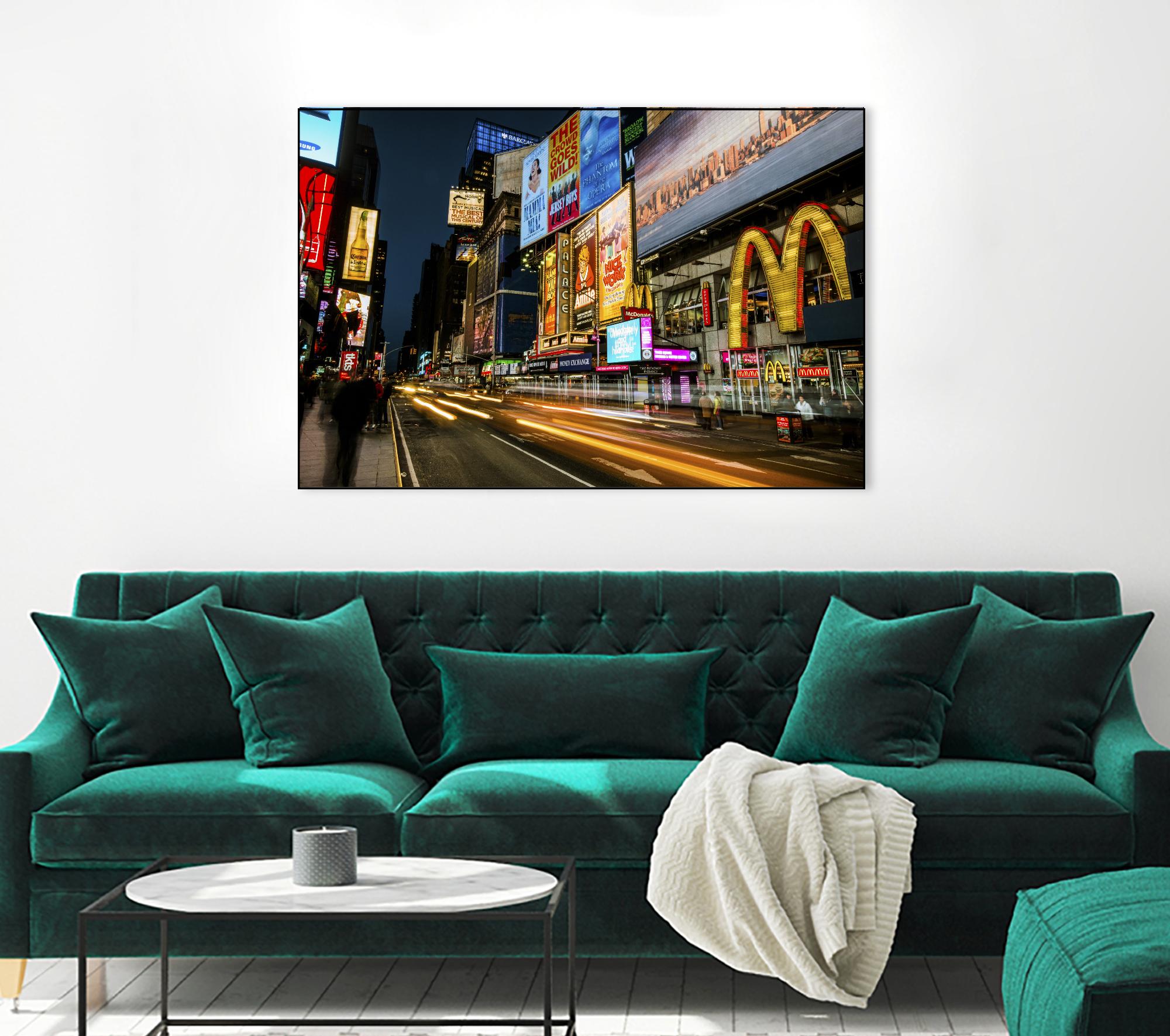 Times Square Rays of Light IV by Guilliame Gaudet on GIANT ART - yellow city scene