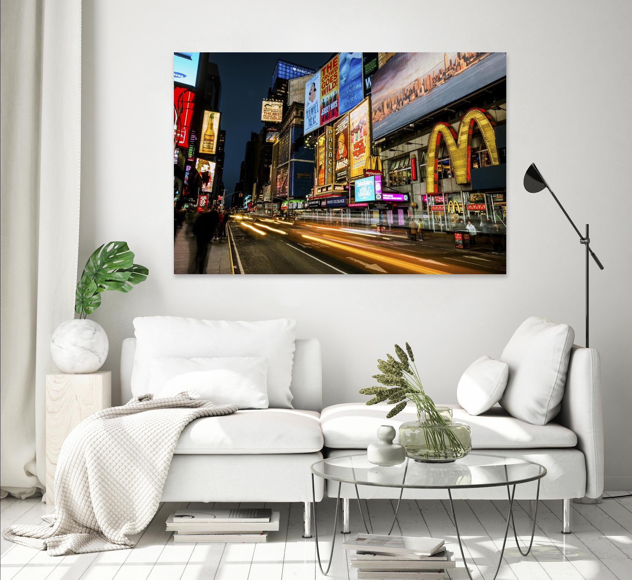 Times Square Rays of Light IV by Guilliame Gaudet on GIANT ART - yellow city scene
