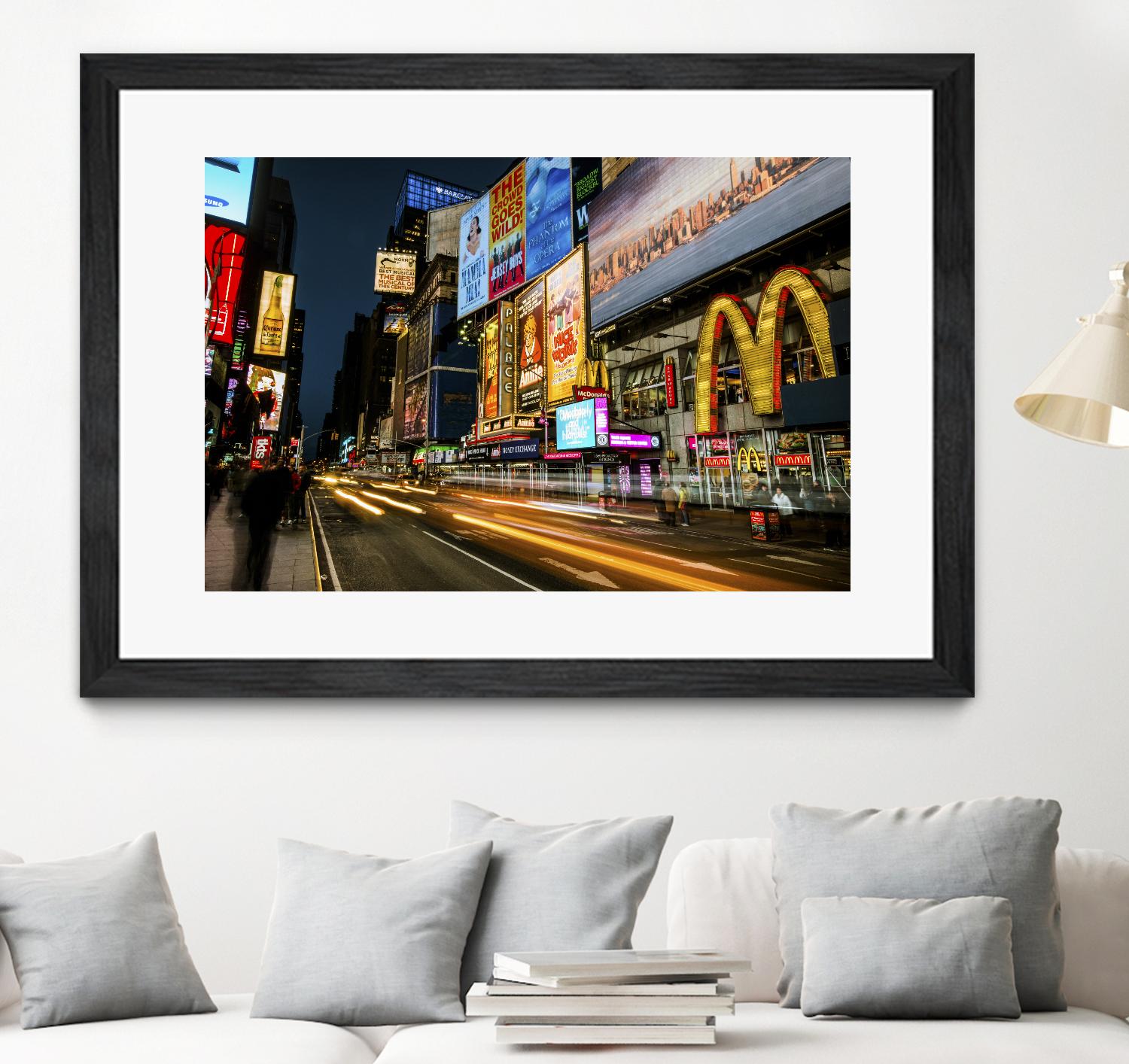 Times Square Rays of Light IV by Guilliame Gaudet on GIANT ART - yellow city scene