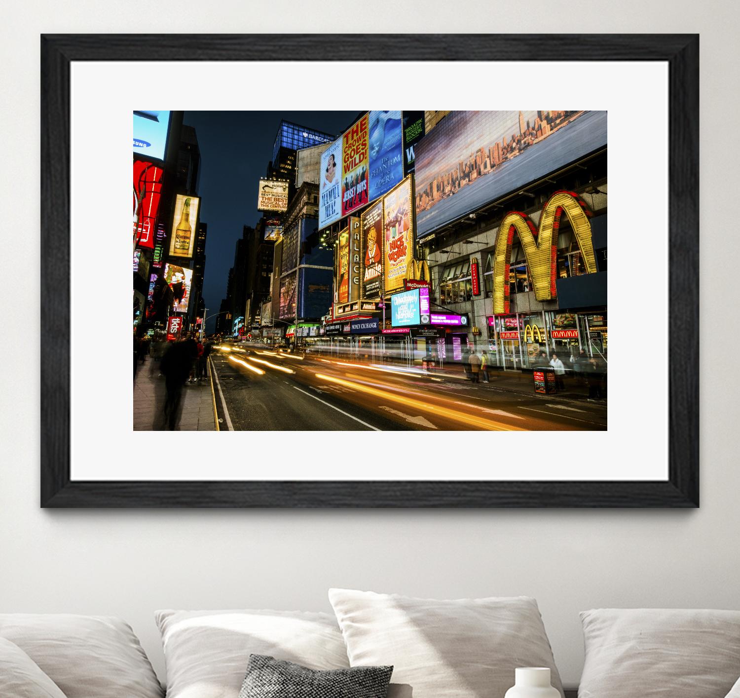 Times Square Rays of Light IV by Guilliame Gaudet on GIANT ART - yellow city scene