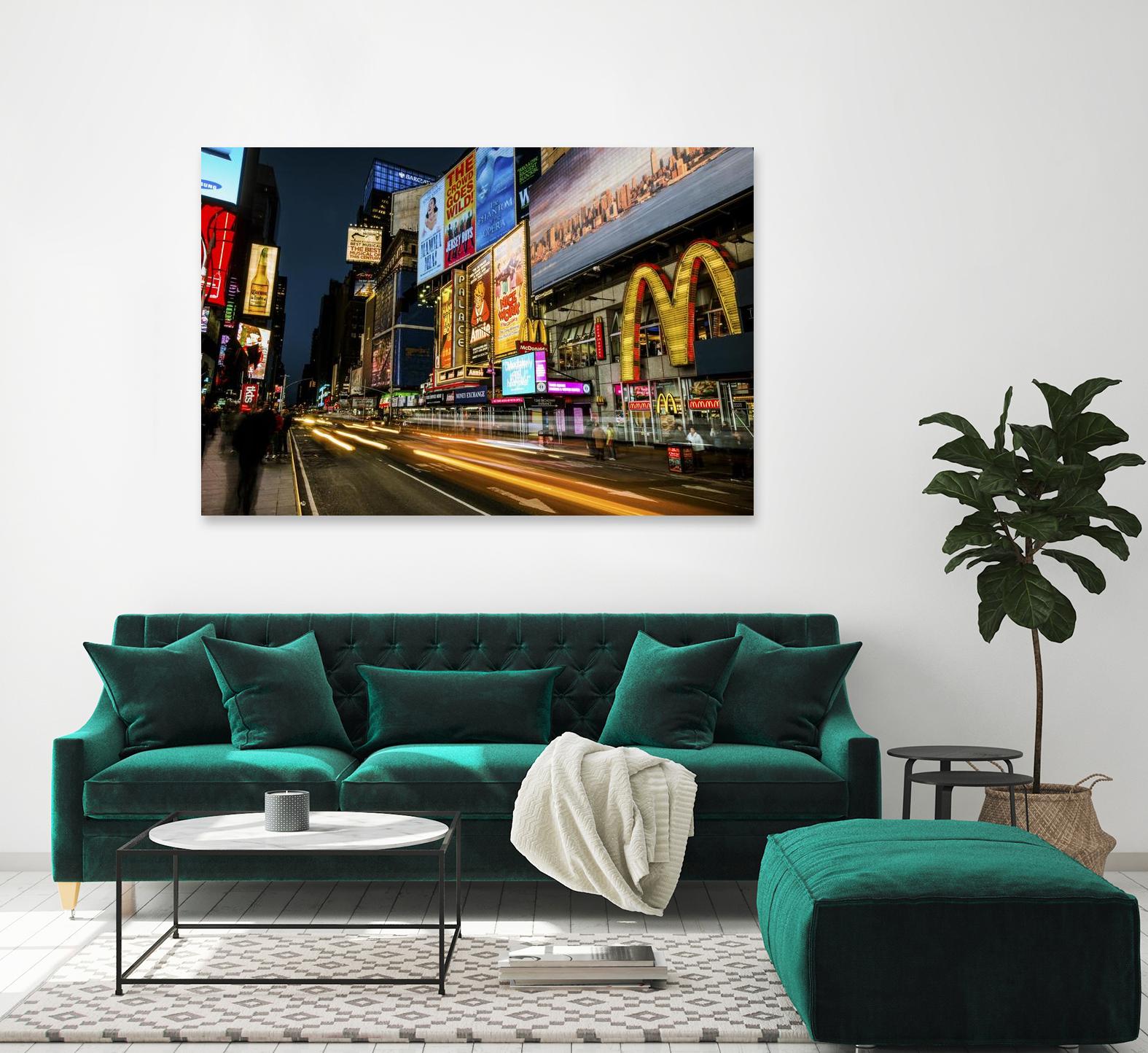 Times Square Rays of Light IV by Guilliame Gaudet on GIANT ART - yellow city scene