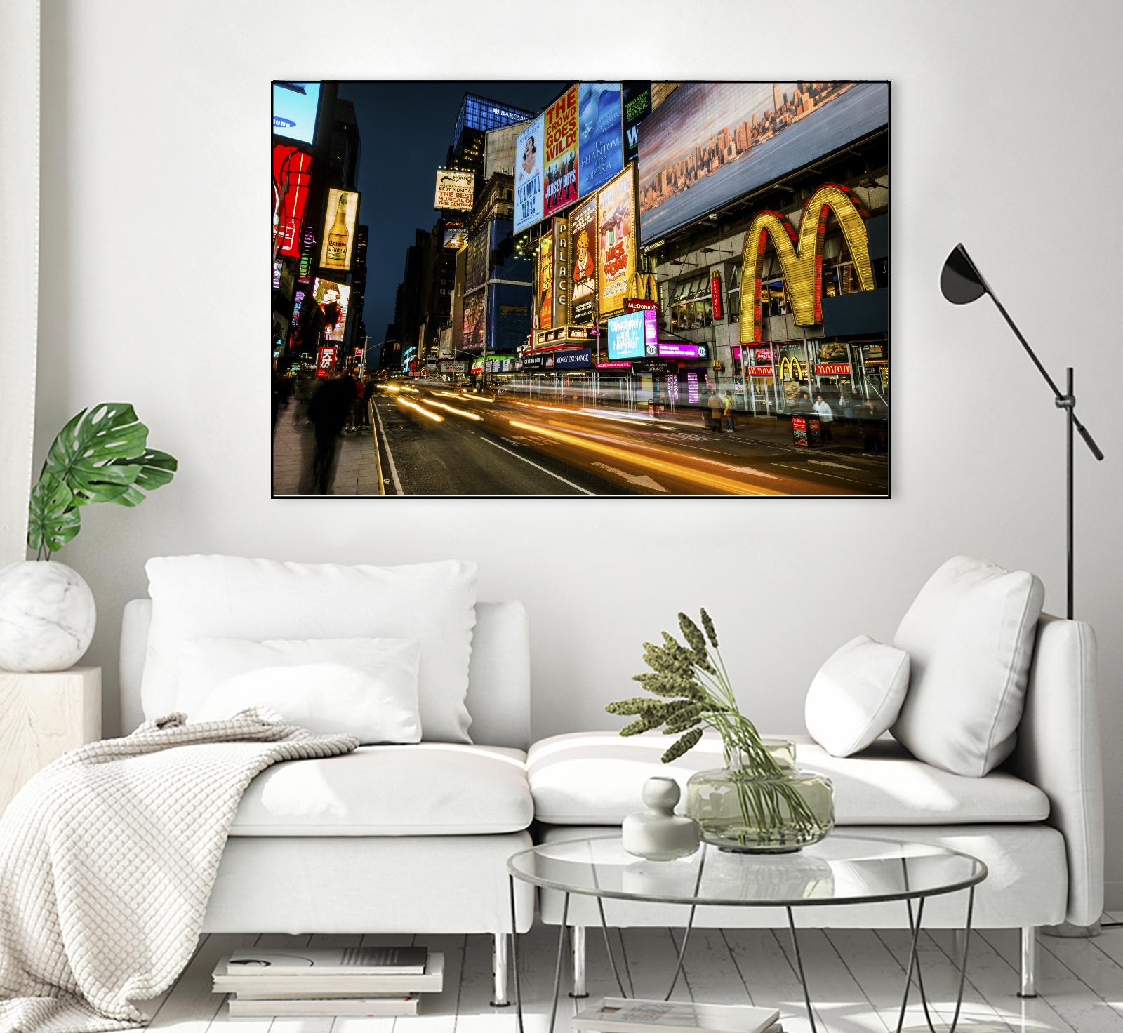 Times Square Rays of Light IV by Guilliame Gaudet on GIANT ART - yellow city scene